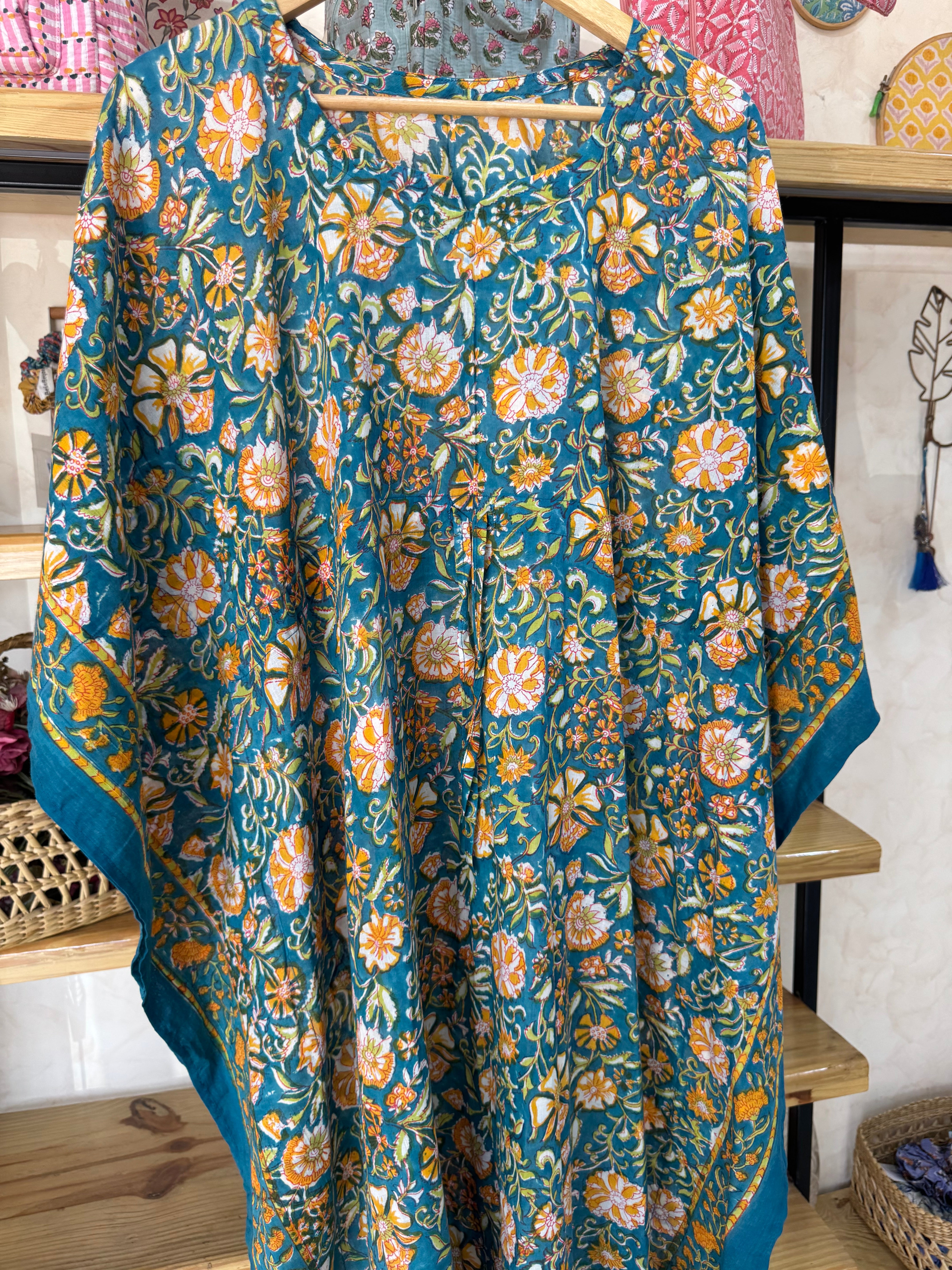HANDBLOCK PRINTED LONG KAFTAN