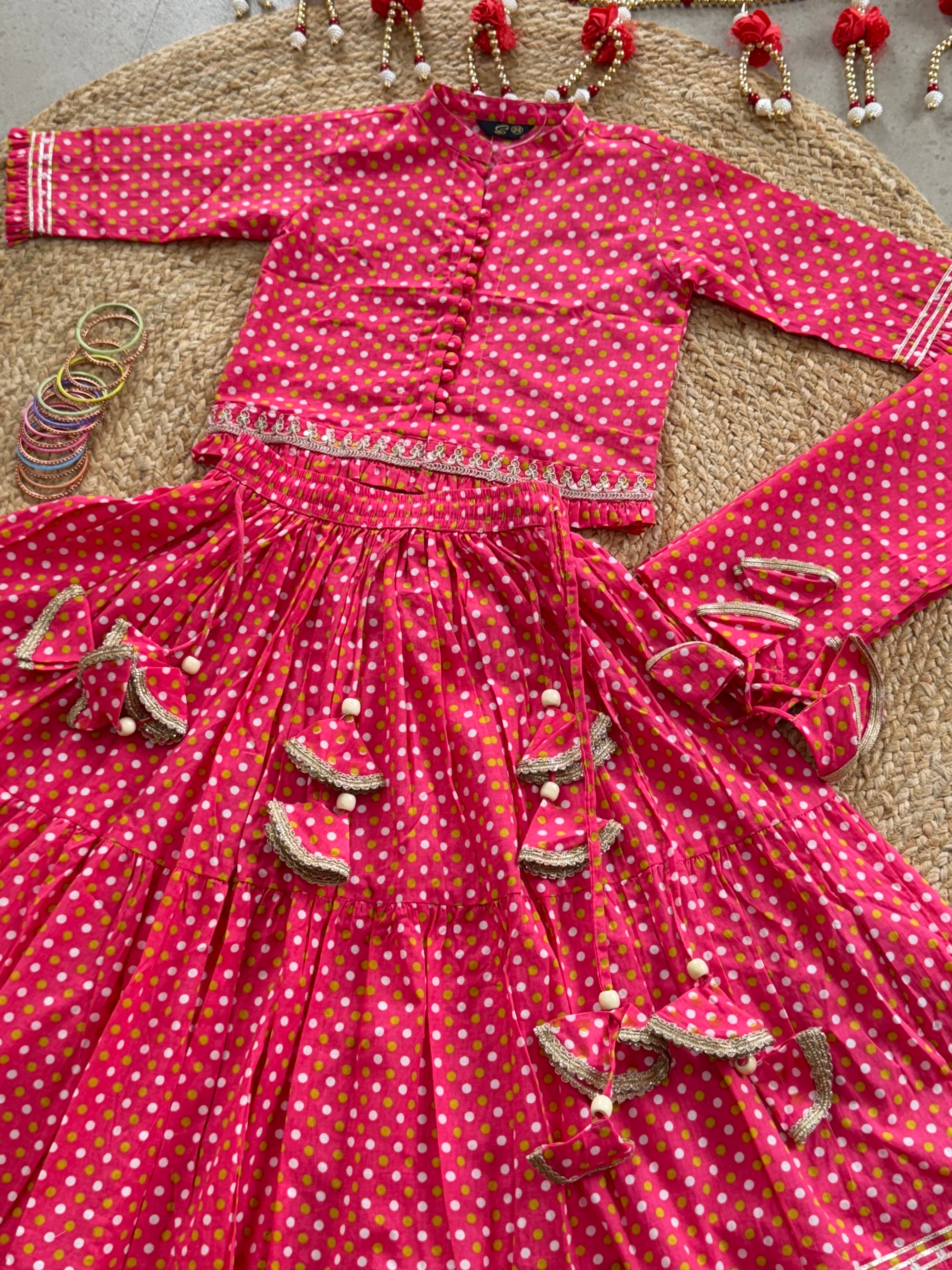 LEHENGA CHOLI DUPATTA SET ( 5 to 11 years)