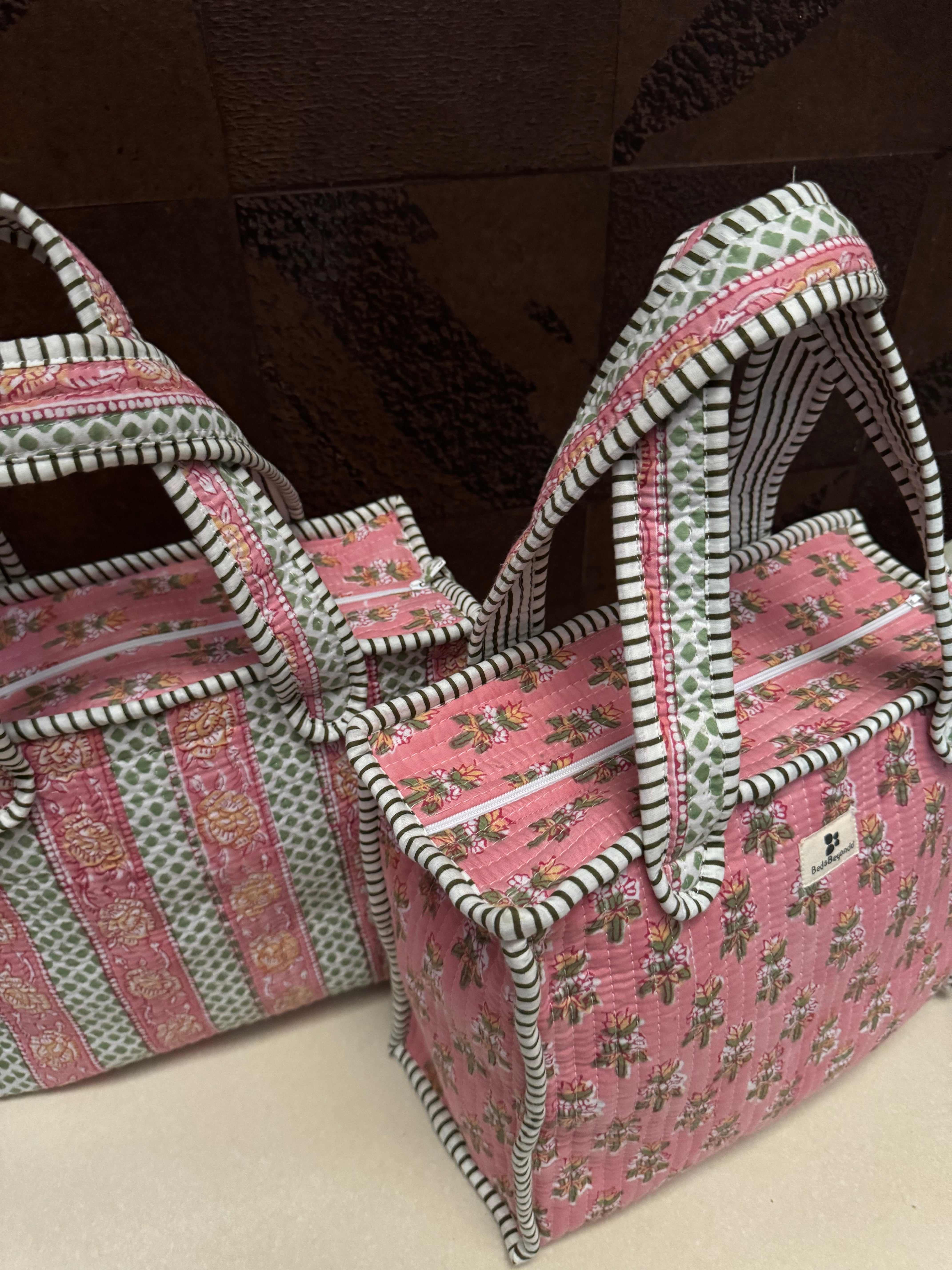 MINI TOTE BAG WITH ZIP (TWO SIDED PRINT)