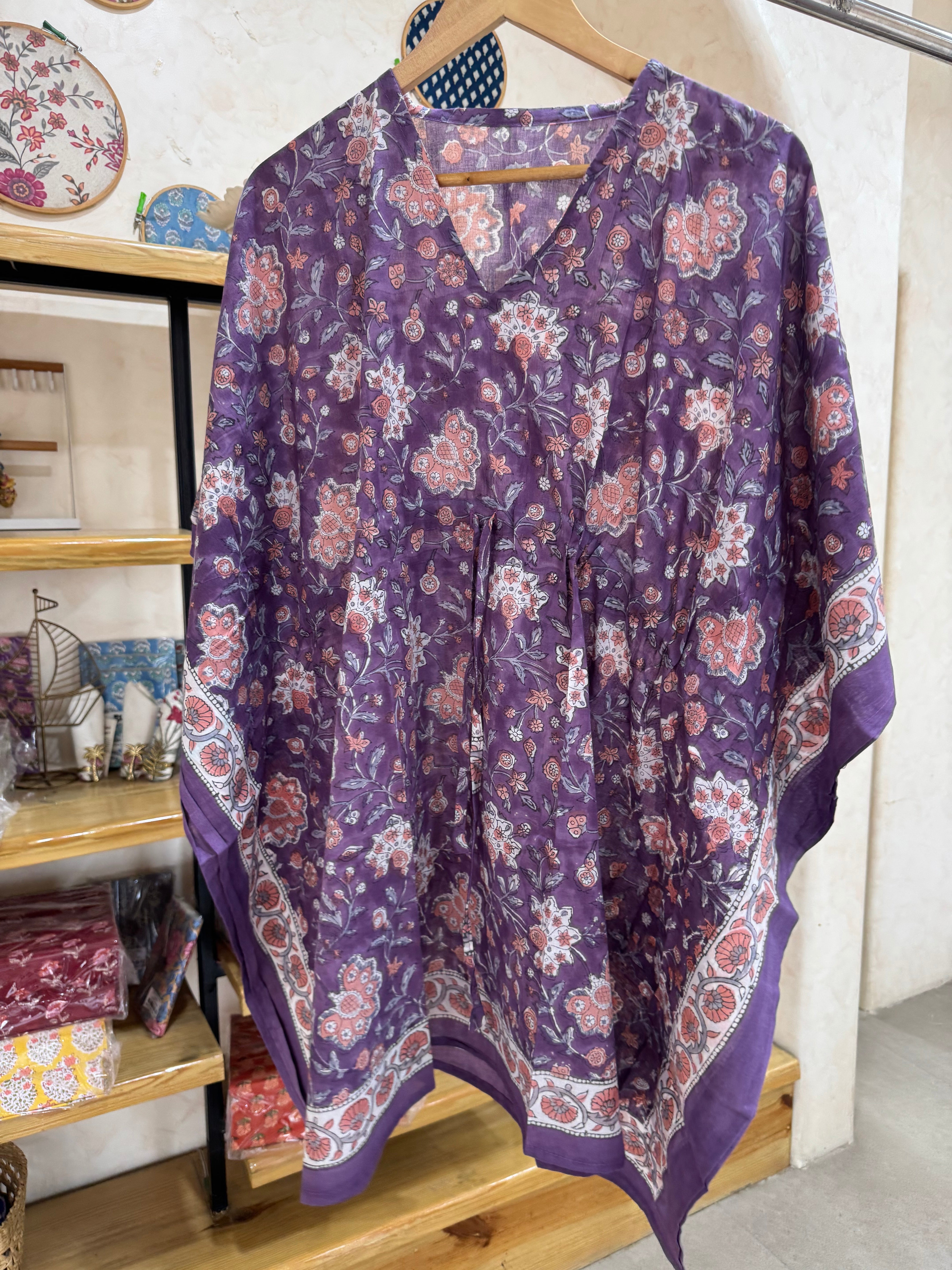 HANDBLOCK PRINTED SHORT KAFTAN