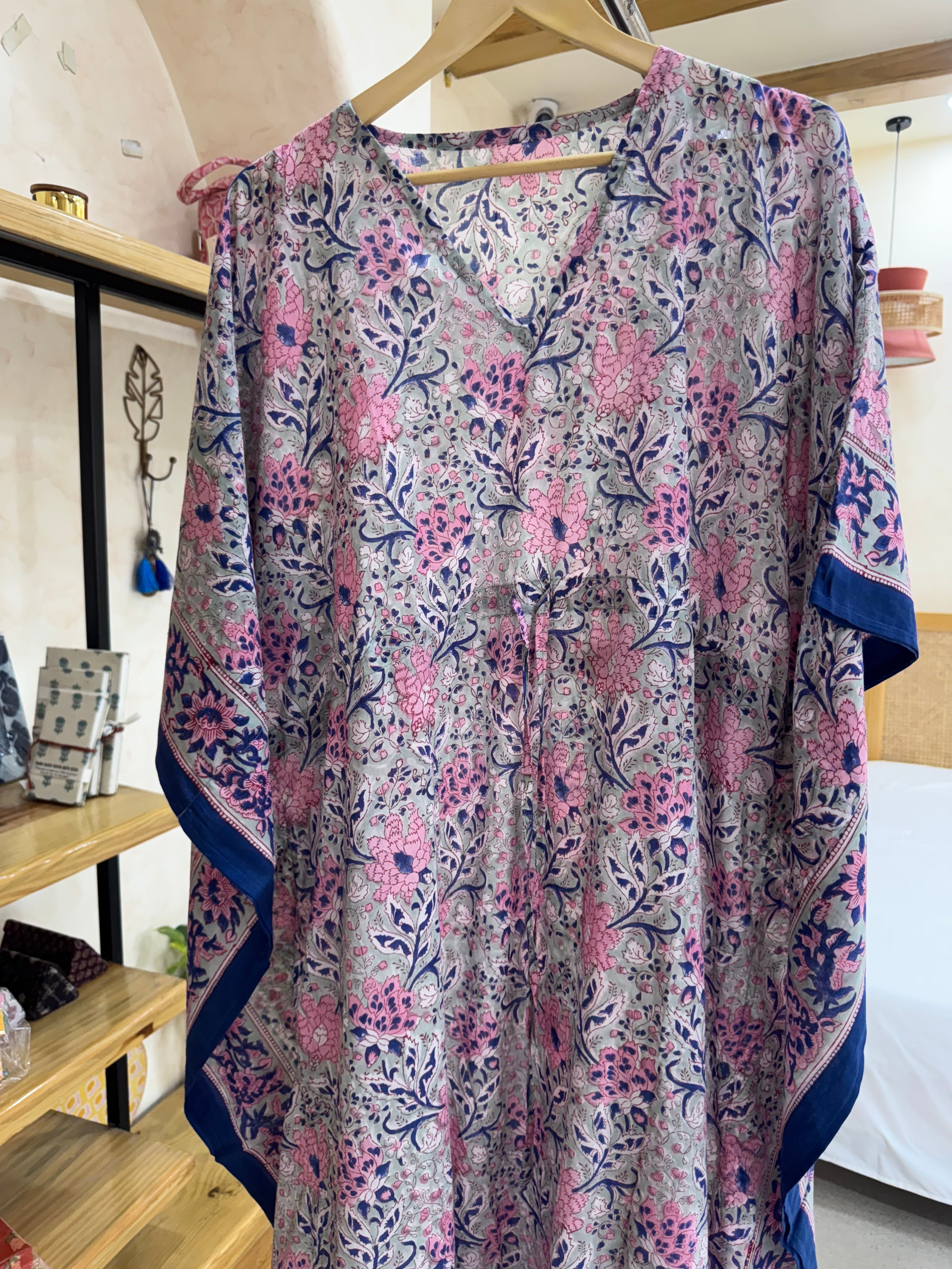 HANDBLOCK PRINTED LONG KAFTAN