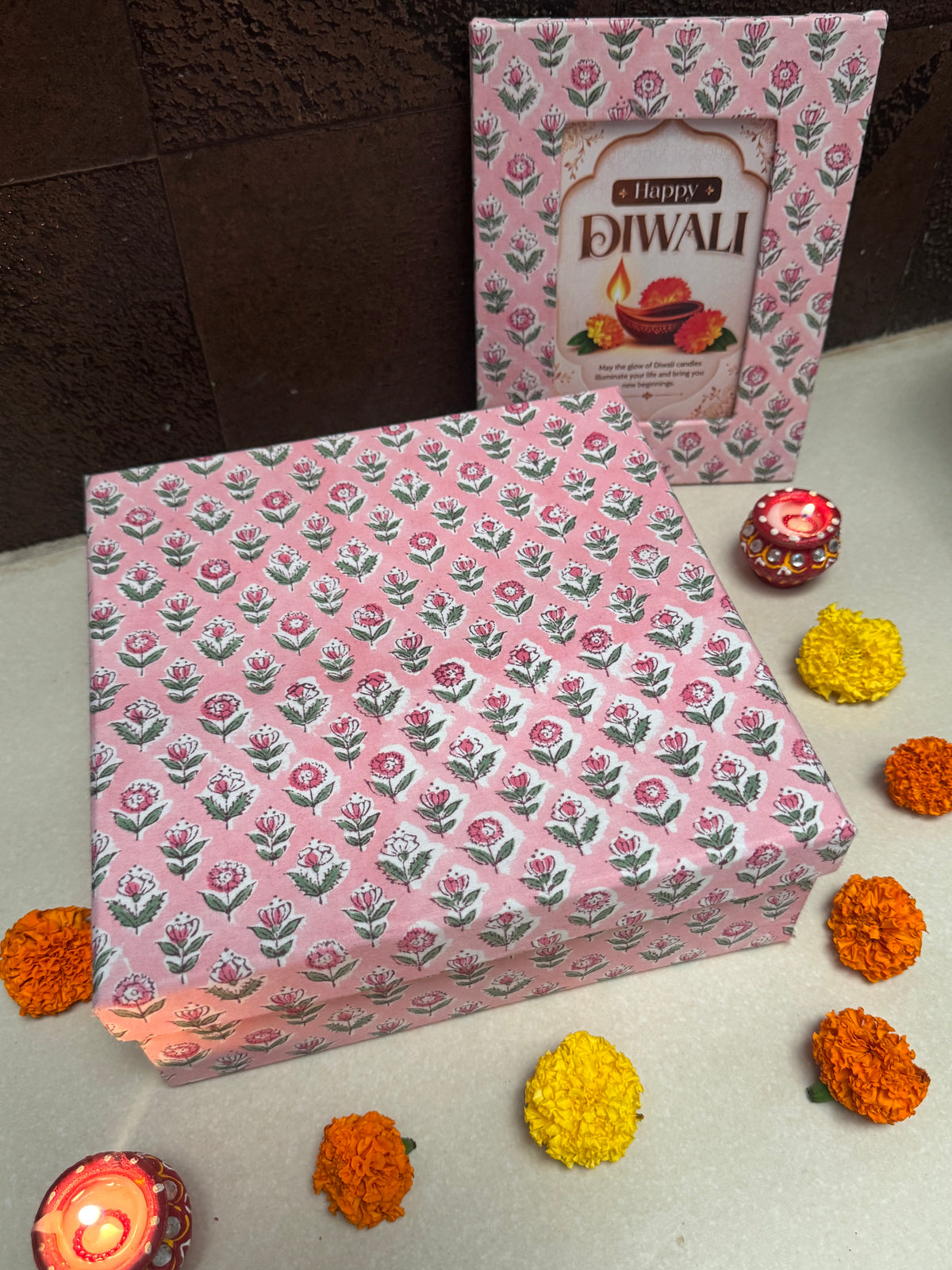 HANDBLOCK PRINTED GIFT BOX - BATH LINEN