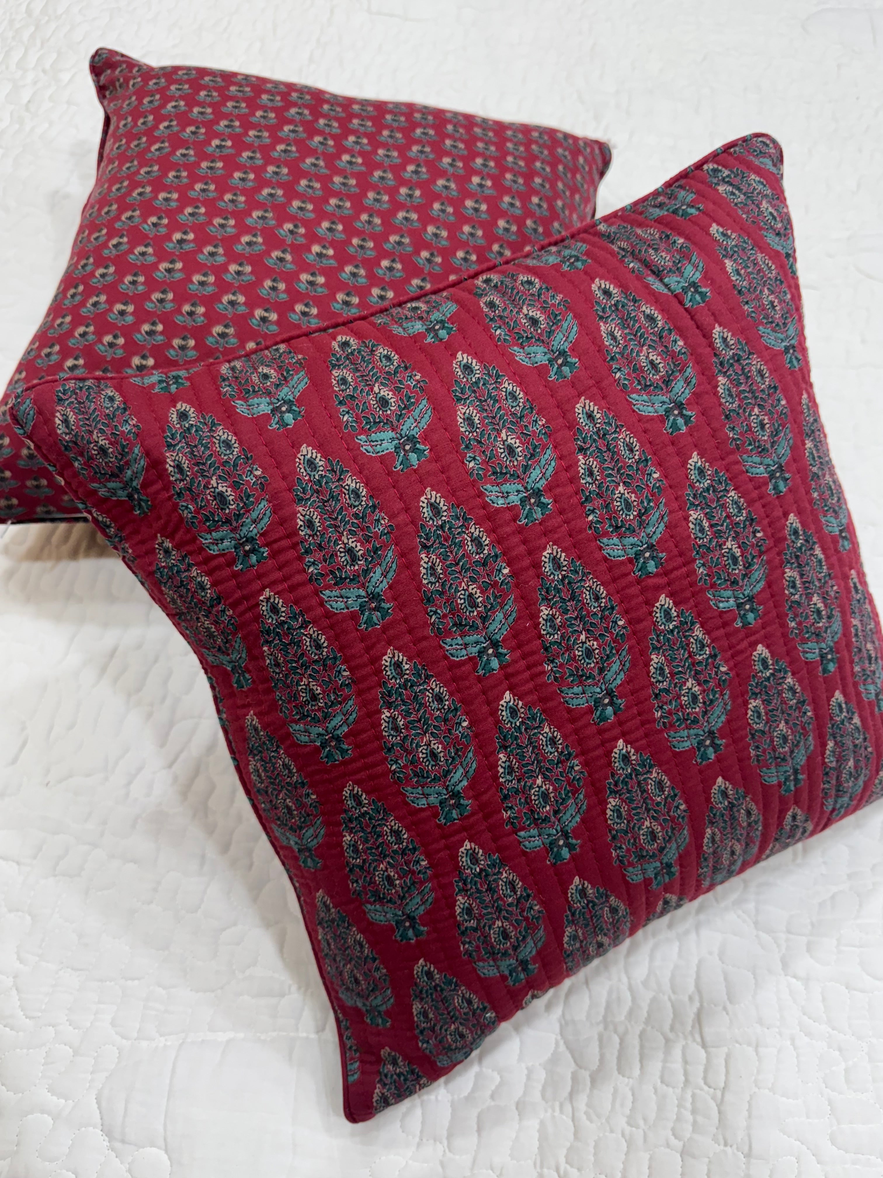 KANAK - SINGLE PIECE QUILTED 16 BY 16 INCHES CUSHION COVER