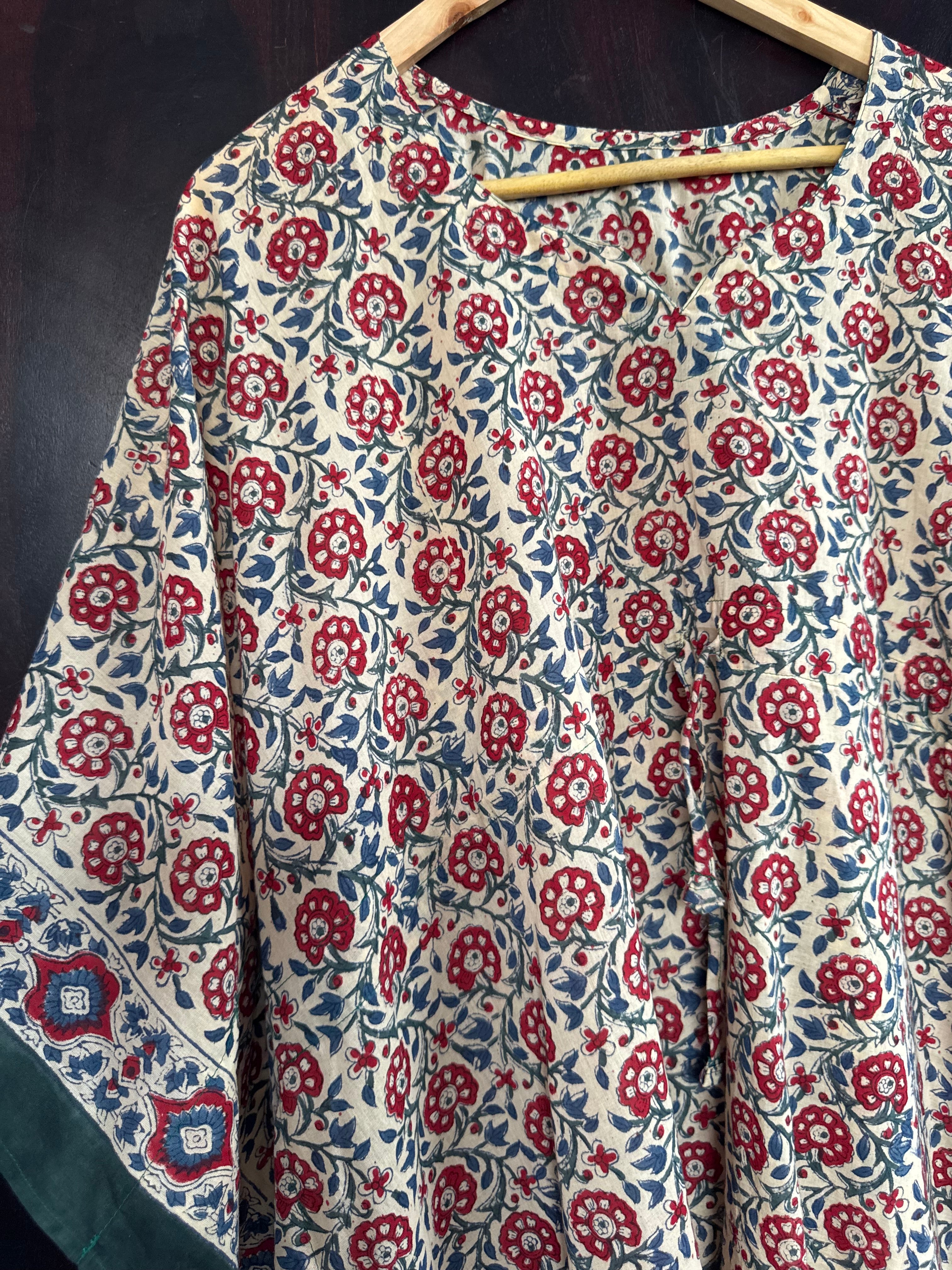 HANDBLOCK PRINTED LONG KAFTAN