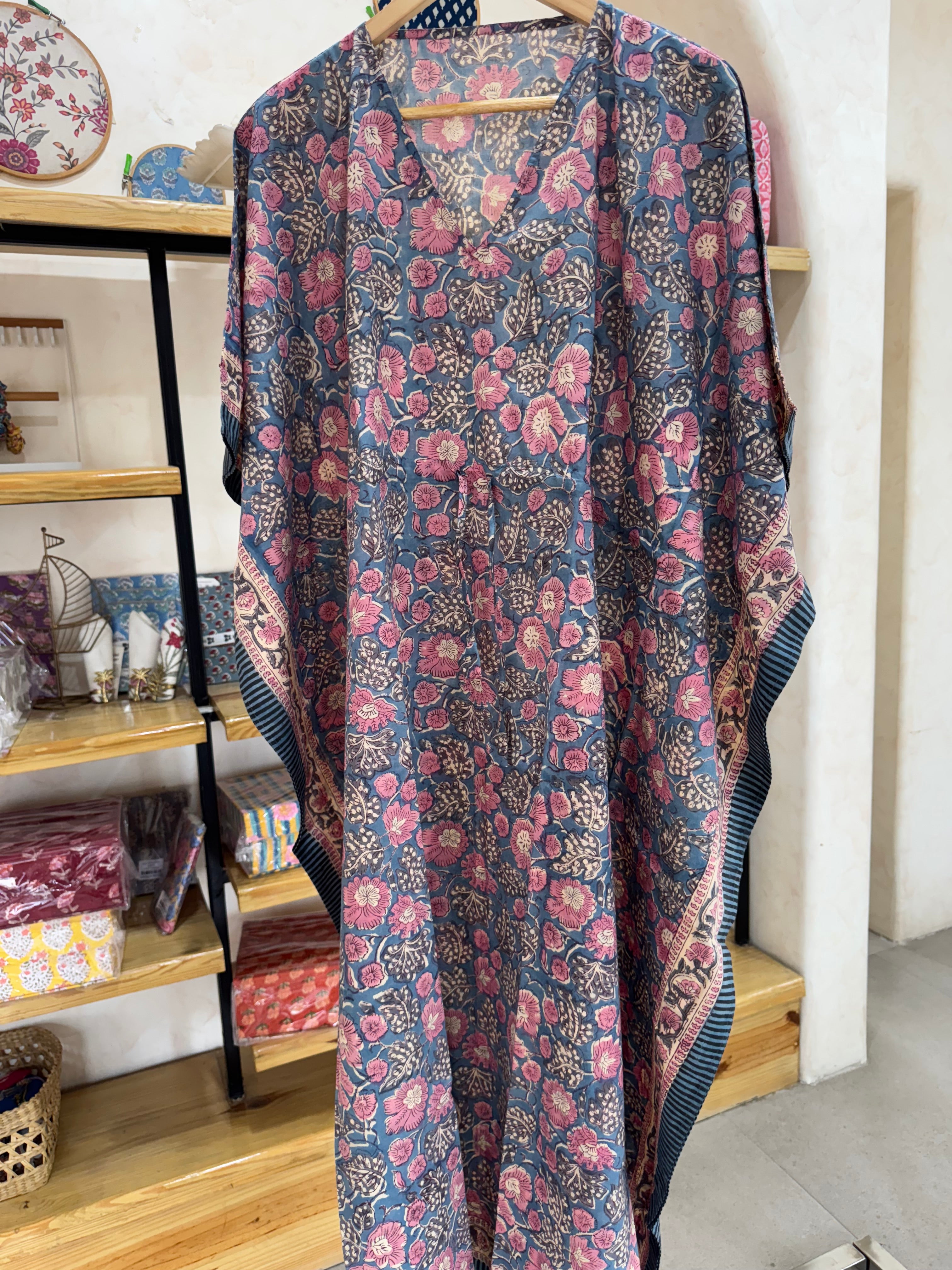 HANDBLOCK PRINTED LONG KAFTAN