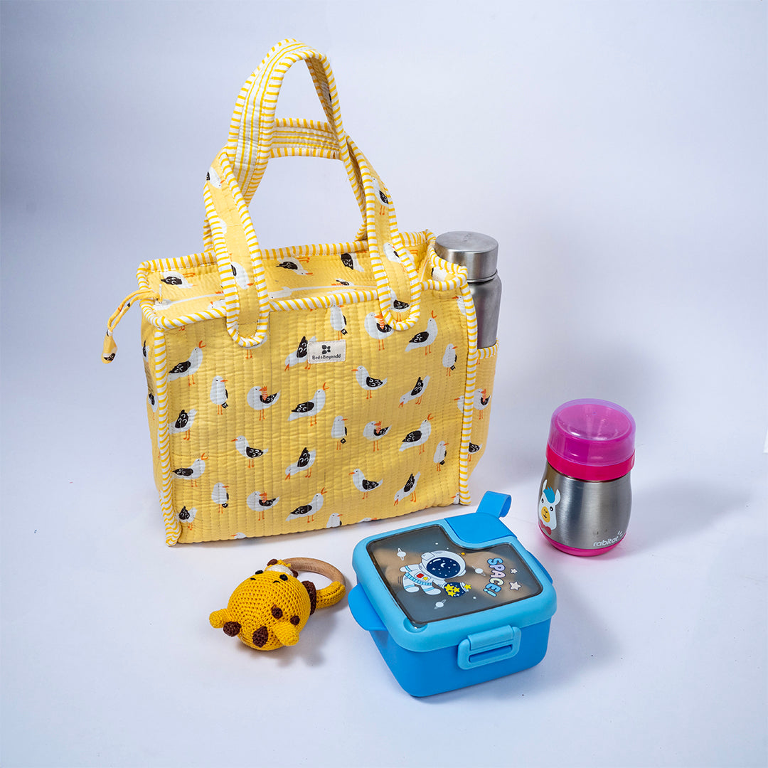 KIDS PRINT MINI TOTE BAG WITH ZIP