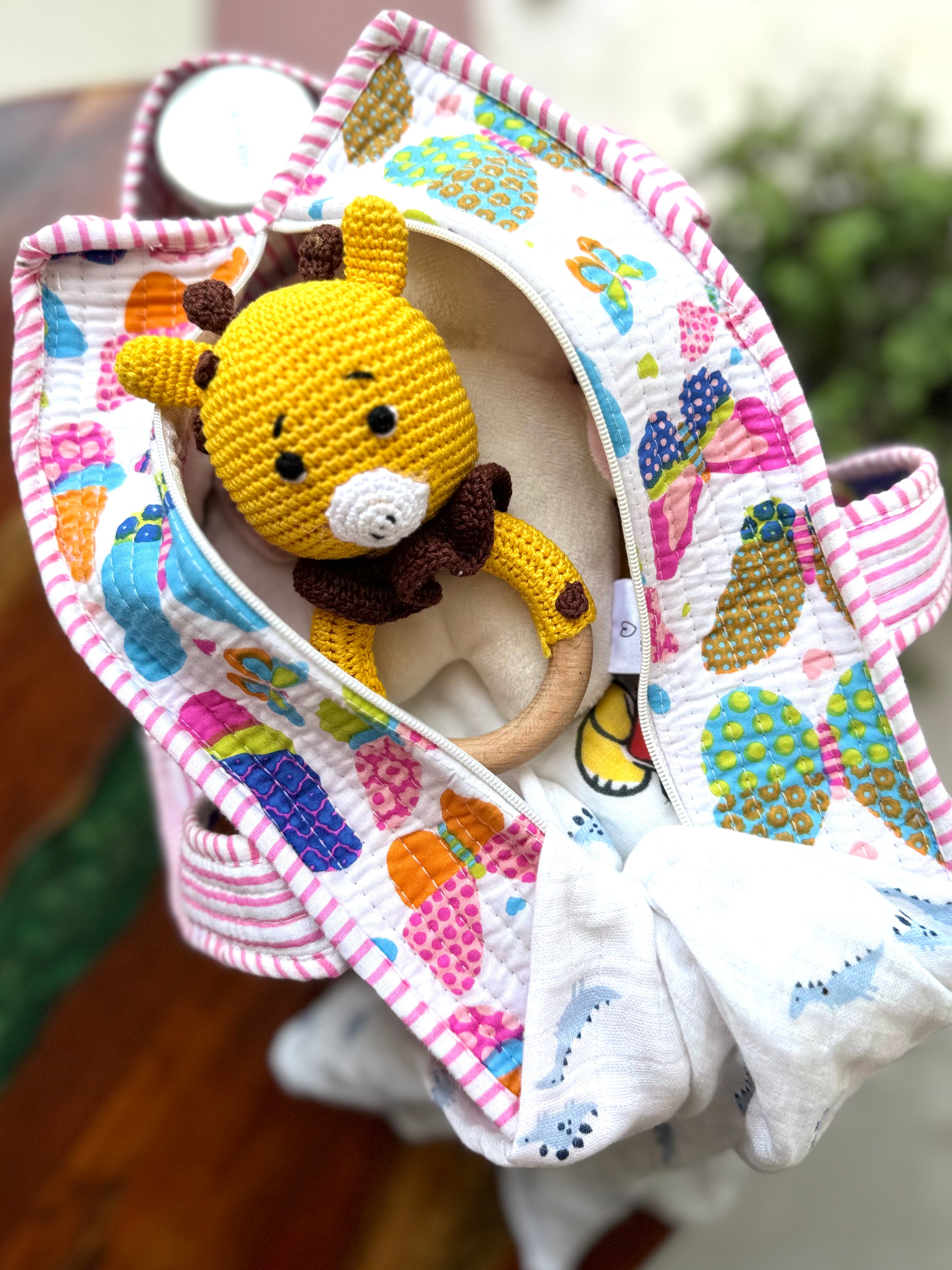 KIDS PRINT MINI TOTE BAG WITH ZIP
