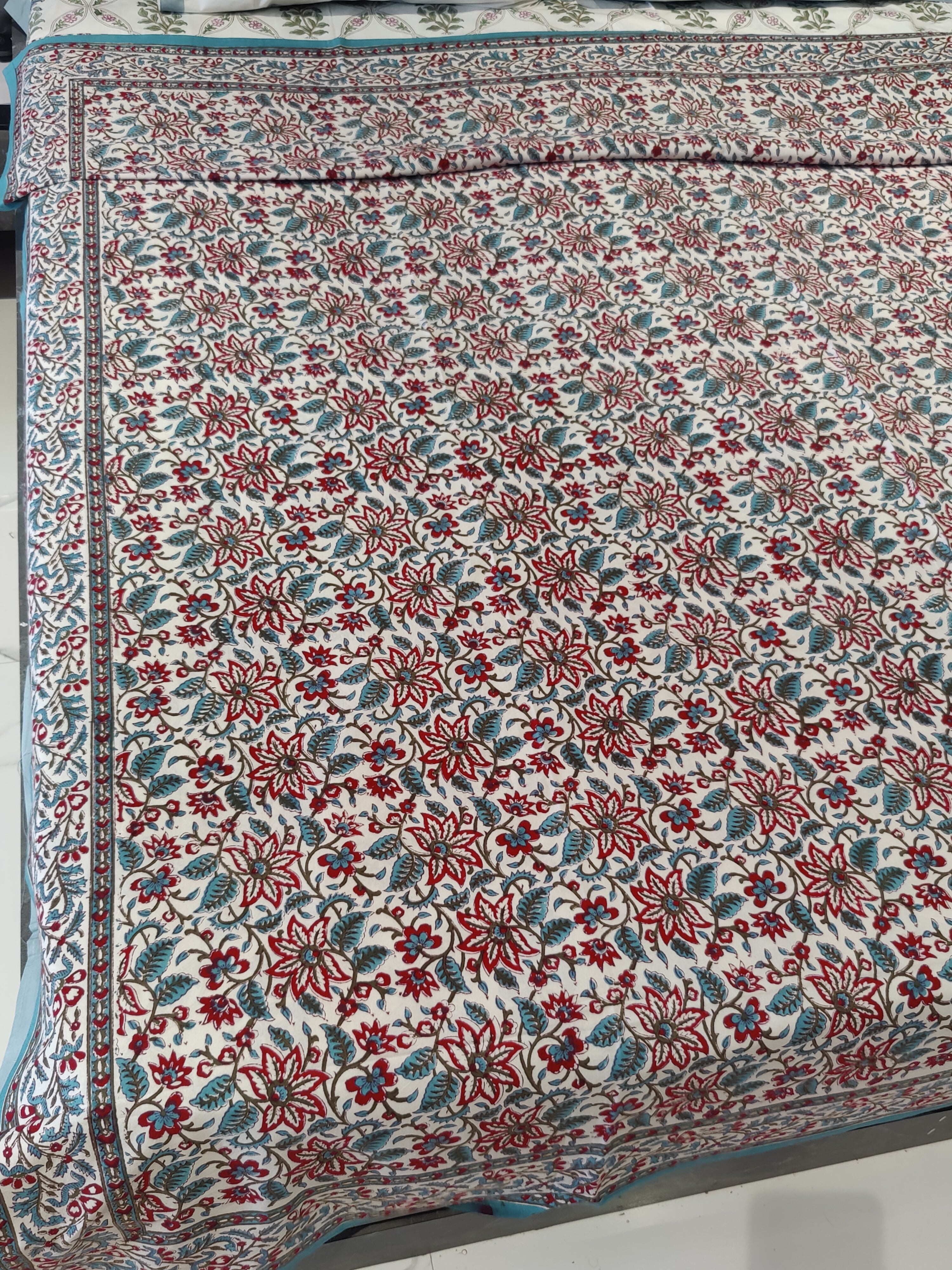 HAND BLOCK PRINTED COTTON BEDCOVER