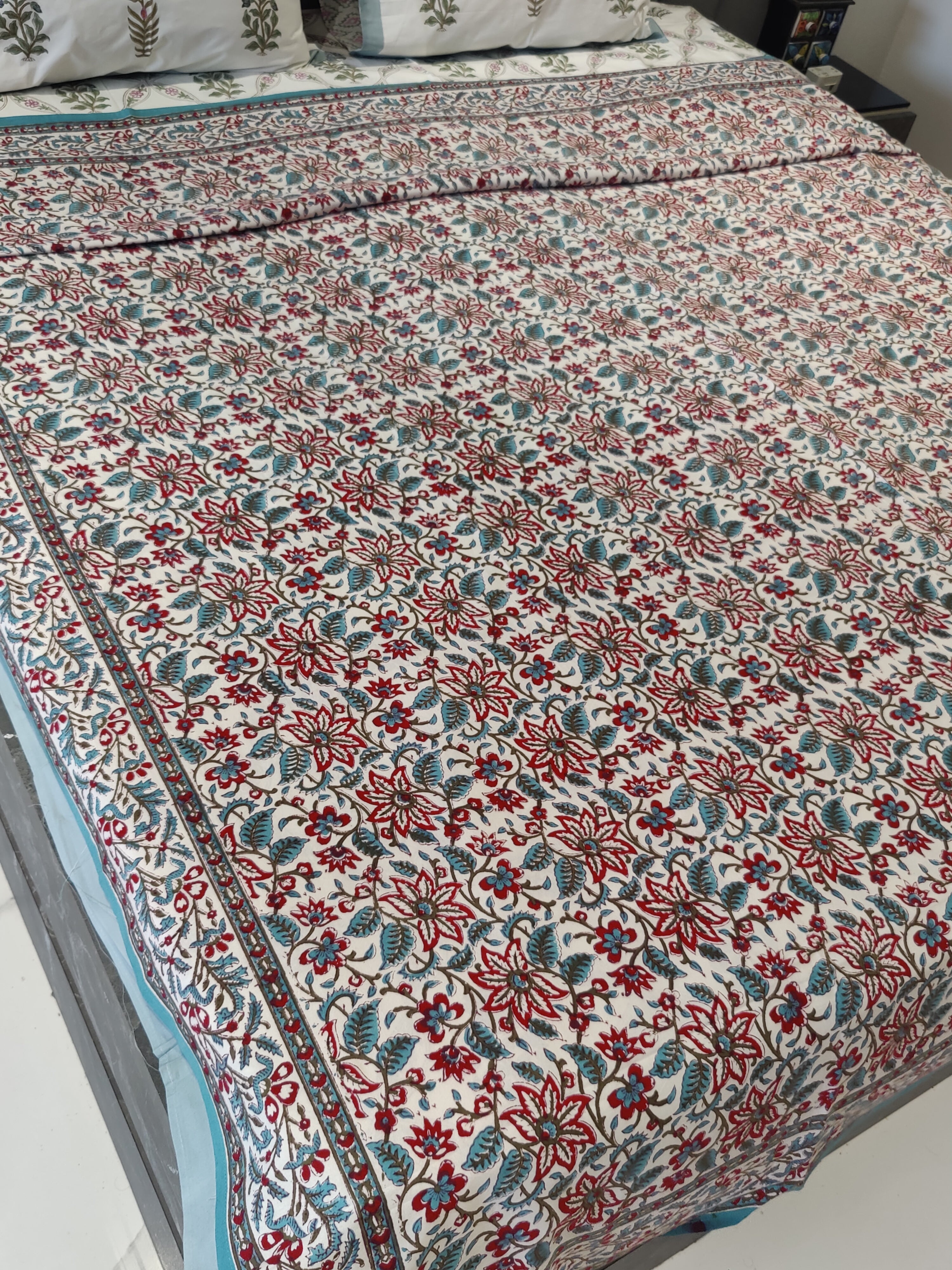 HAND BLOCK PRINTED COTTON BEDCOVER