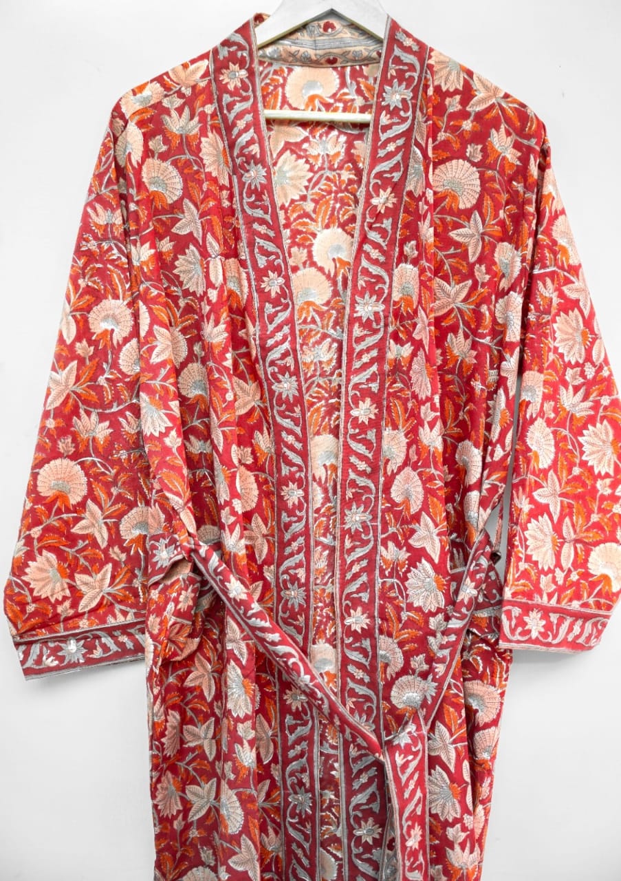 HAND BLOCK PRINTED COTTON KIMONOS