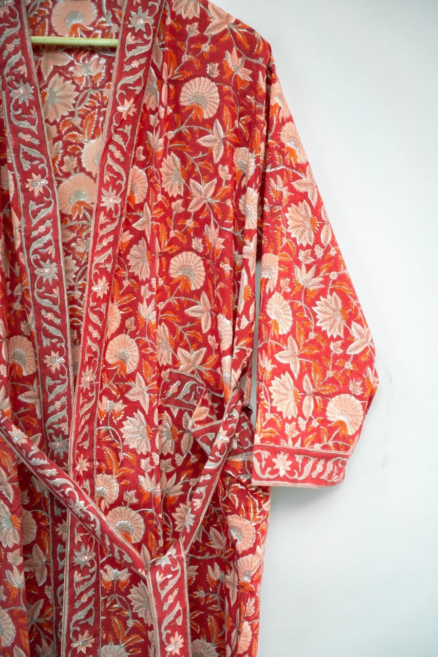 HAND BLOCK PRINTED COTTON KIMONOS