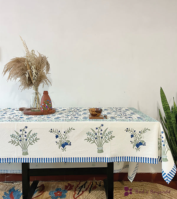 HANDBLOCK PRINTED SEATER TABLECLOTH
