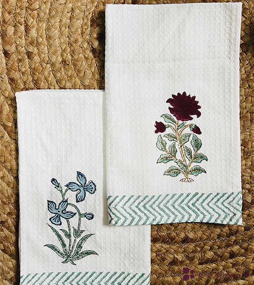 MULTI BOOTA HANDBLOCK PRINTED BODY / HAND TOWEL / NAPKIN