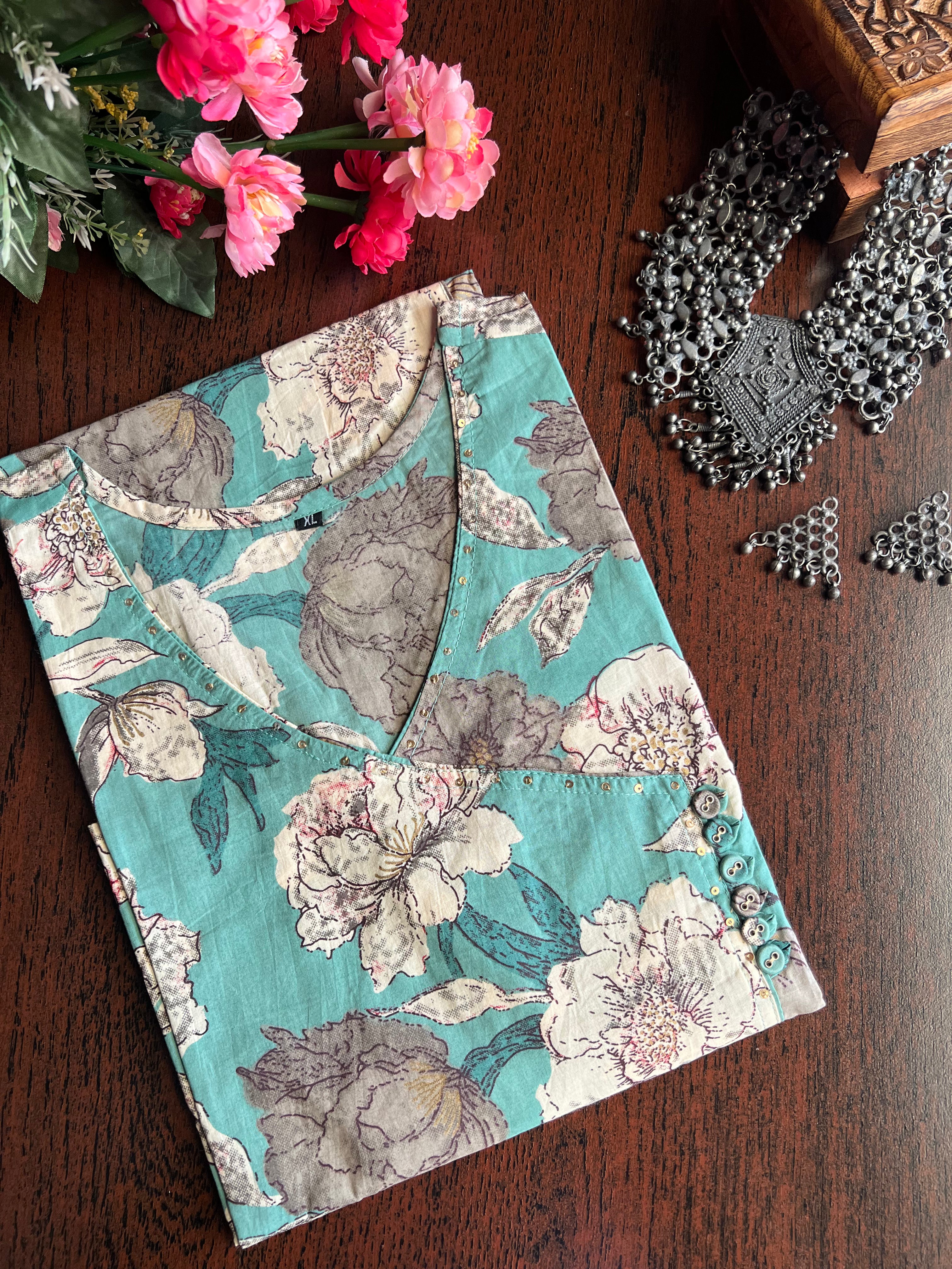 STRAIGHT COTTON KURTA