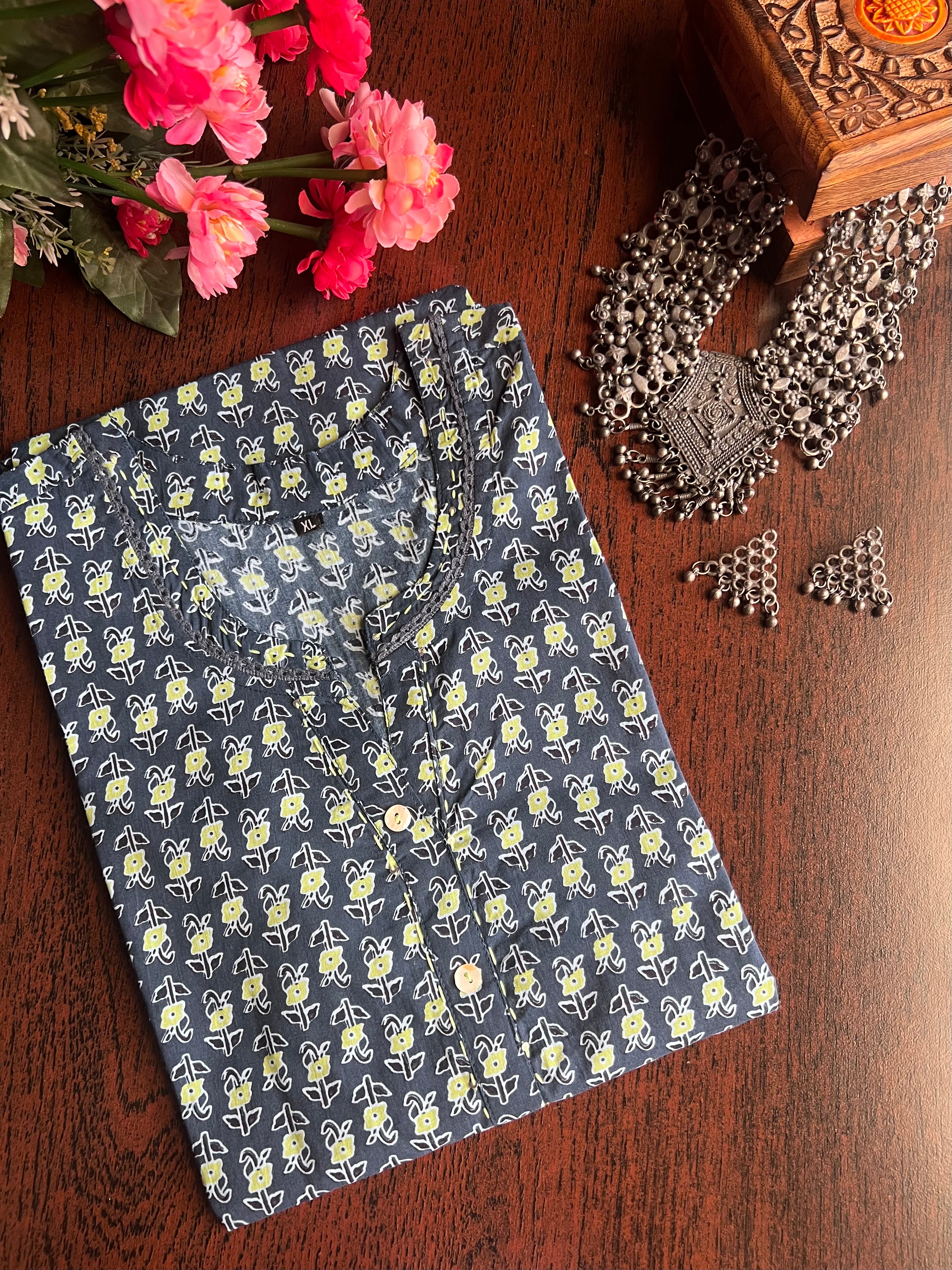 STRAIGHT COTTON KURTA