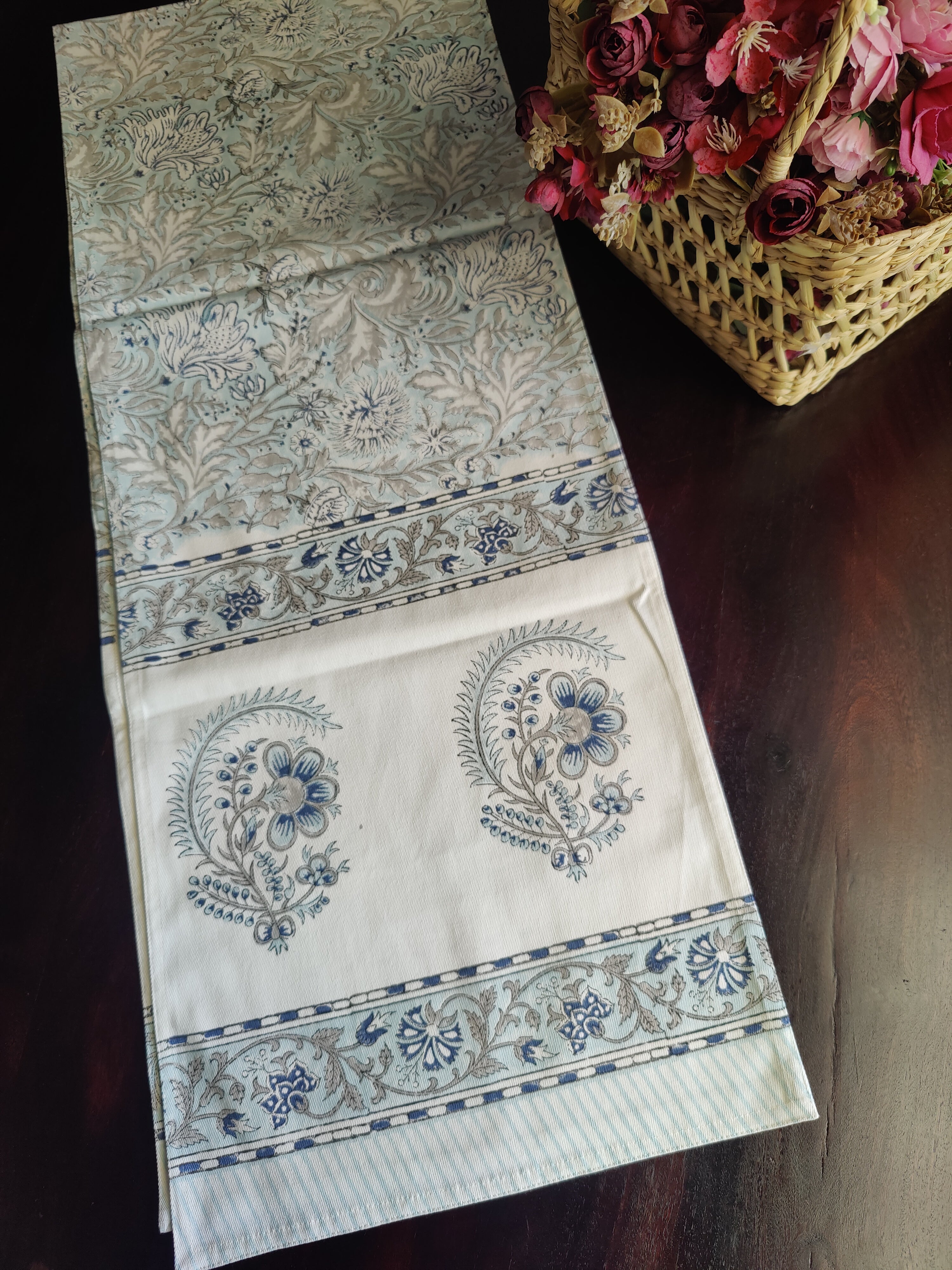 SIX SEATER HANDBLOCK PRINTED TABLE RUNNER
