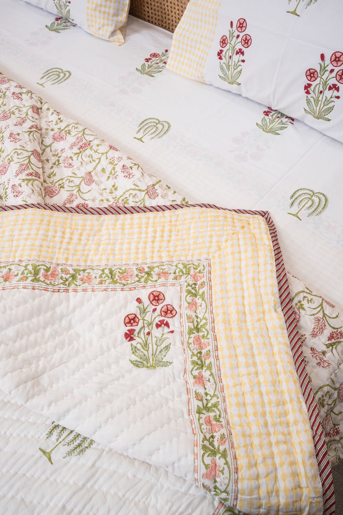 RUSTIC BLOOM HAND BLOCK PRINTED BEDDING