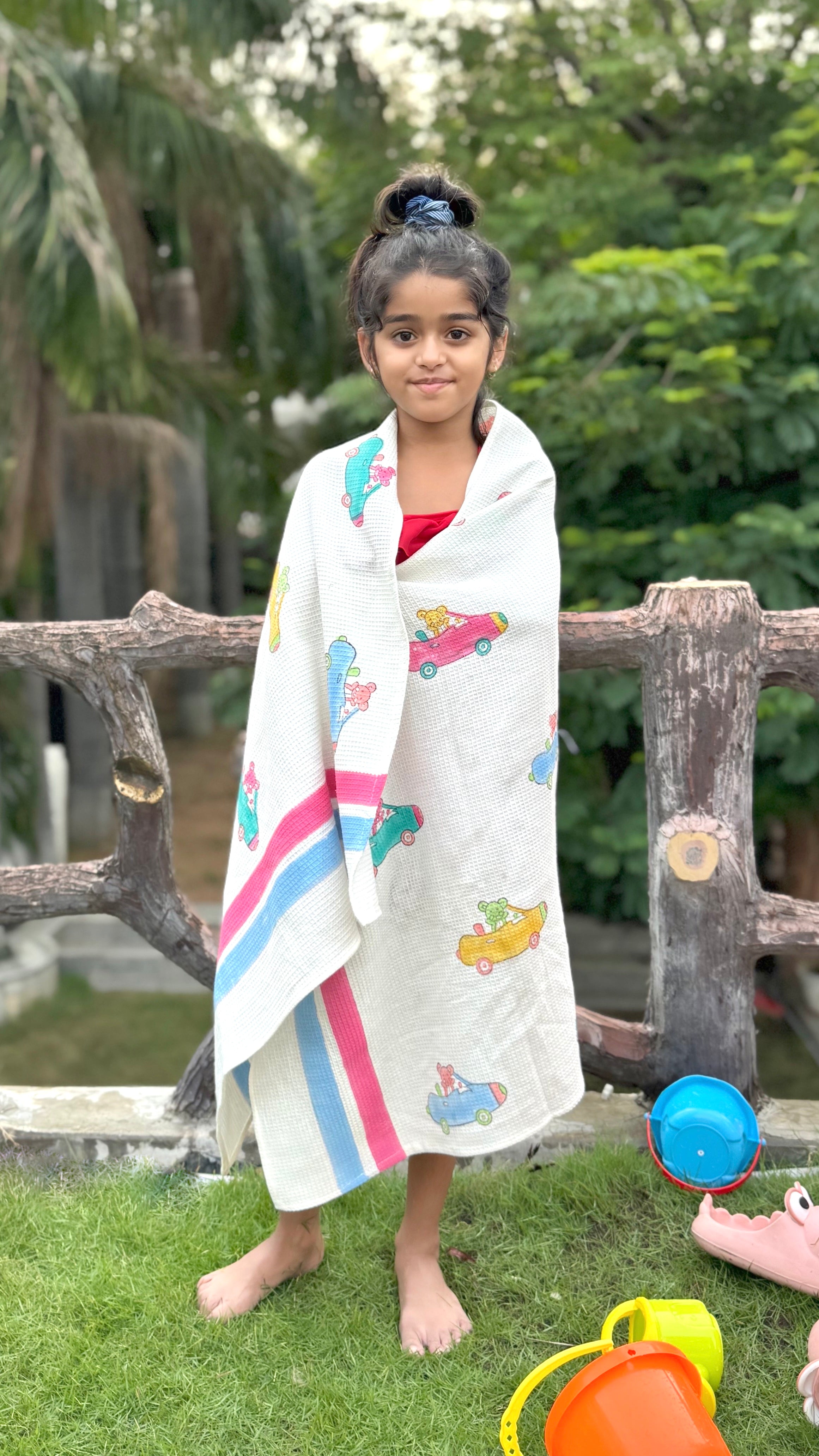 HAND BLOCK PRINTED KIDS BATH TOWEL