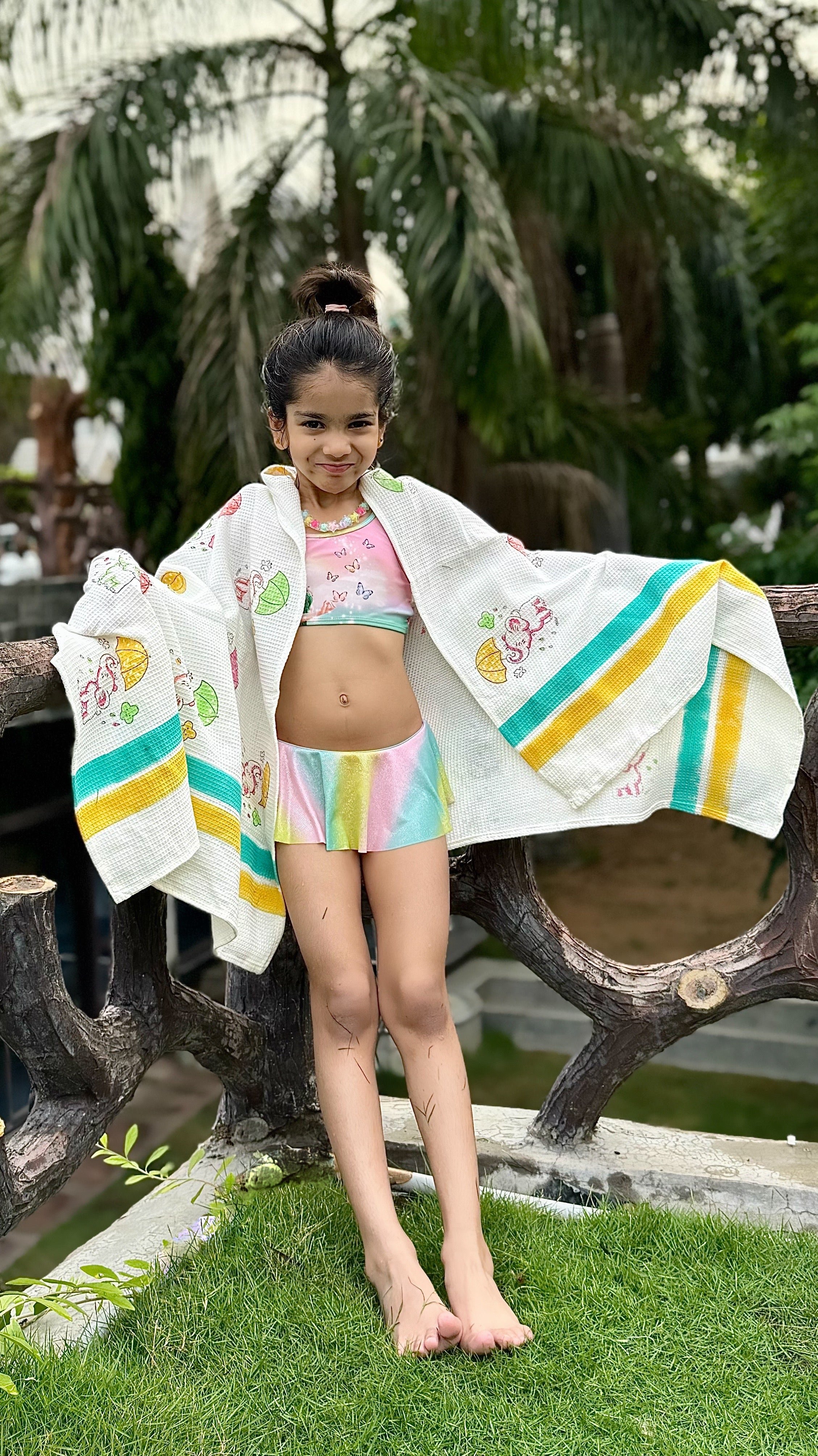 HAND BLOCK PRINTED KIDS BATH TOWEL