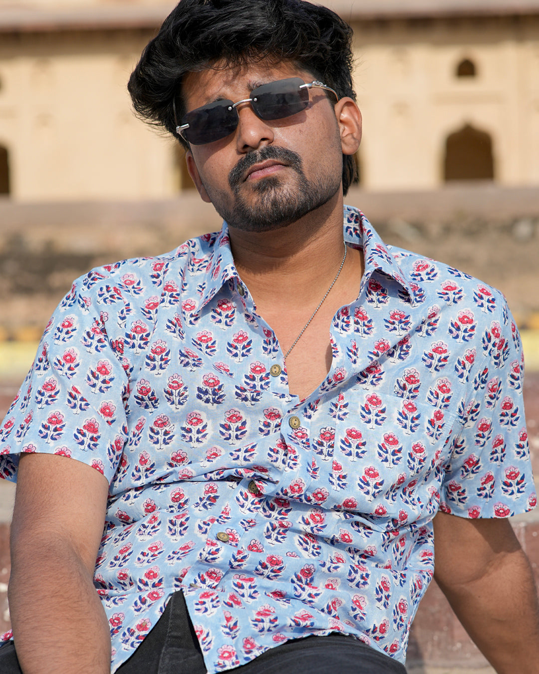 Monday Blues half sleeve Men's Shirt