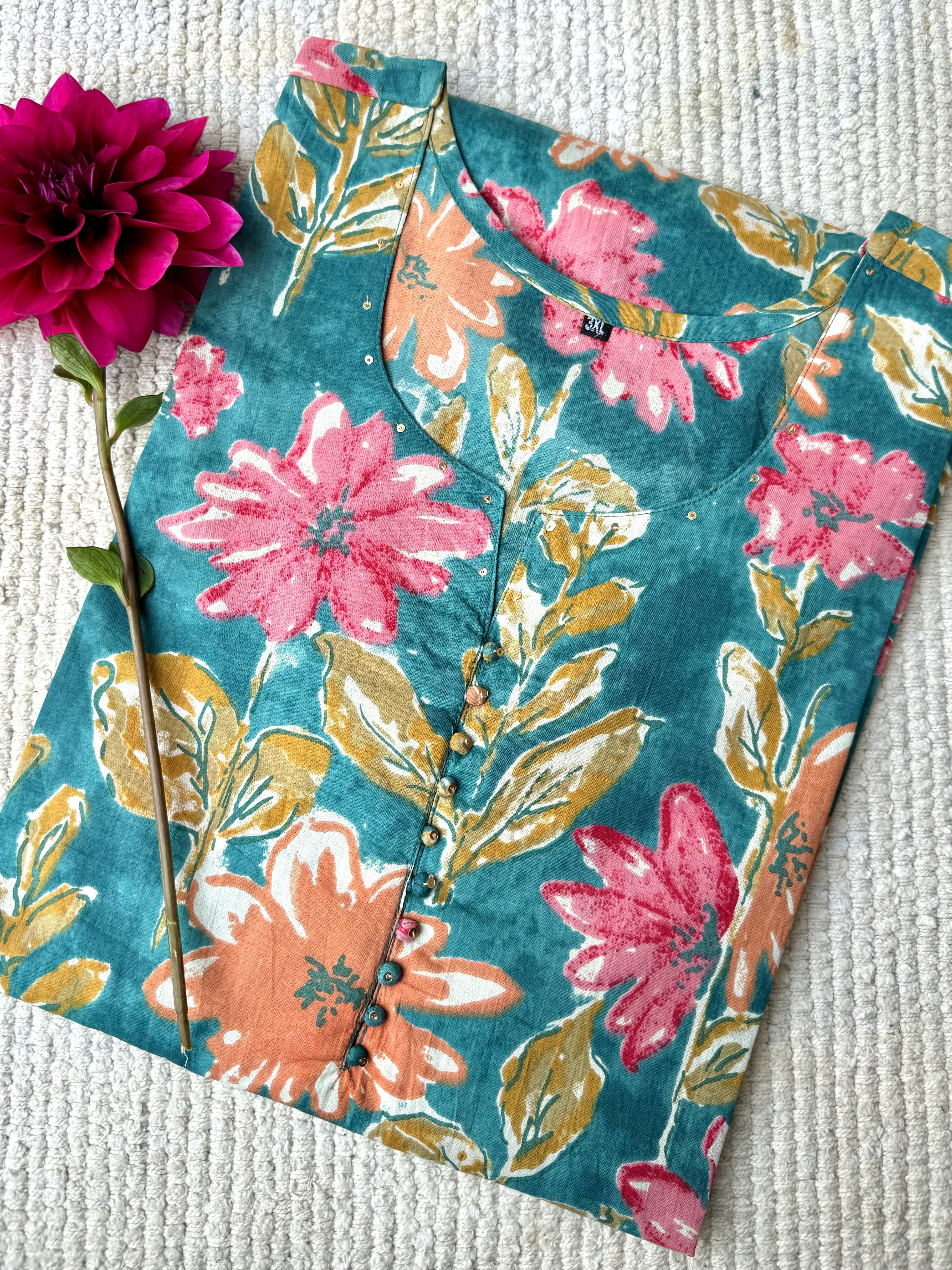 PLUS SIZE PURE COTTON KURTA