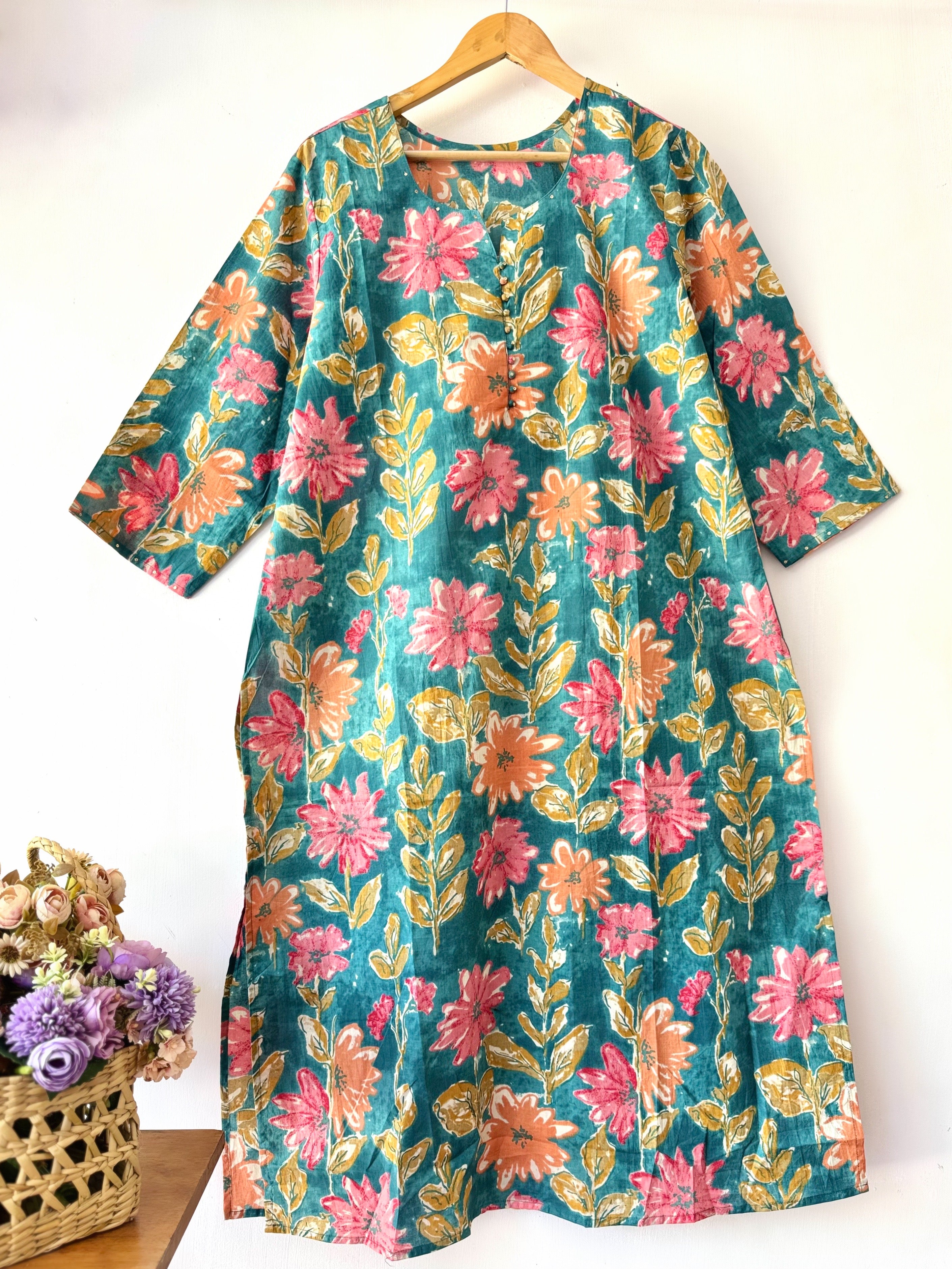 PLUS SIZE PURE COTTON KURTA