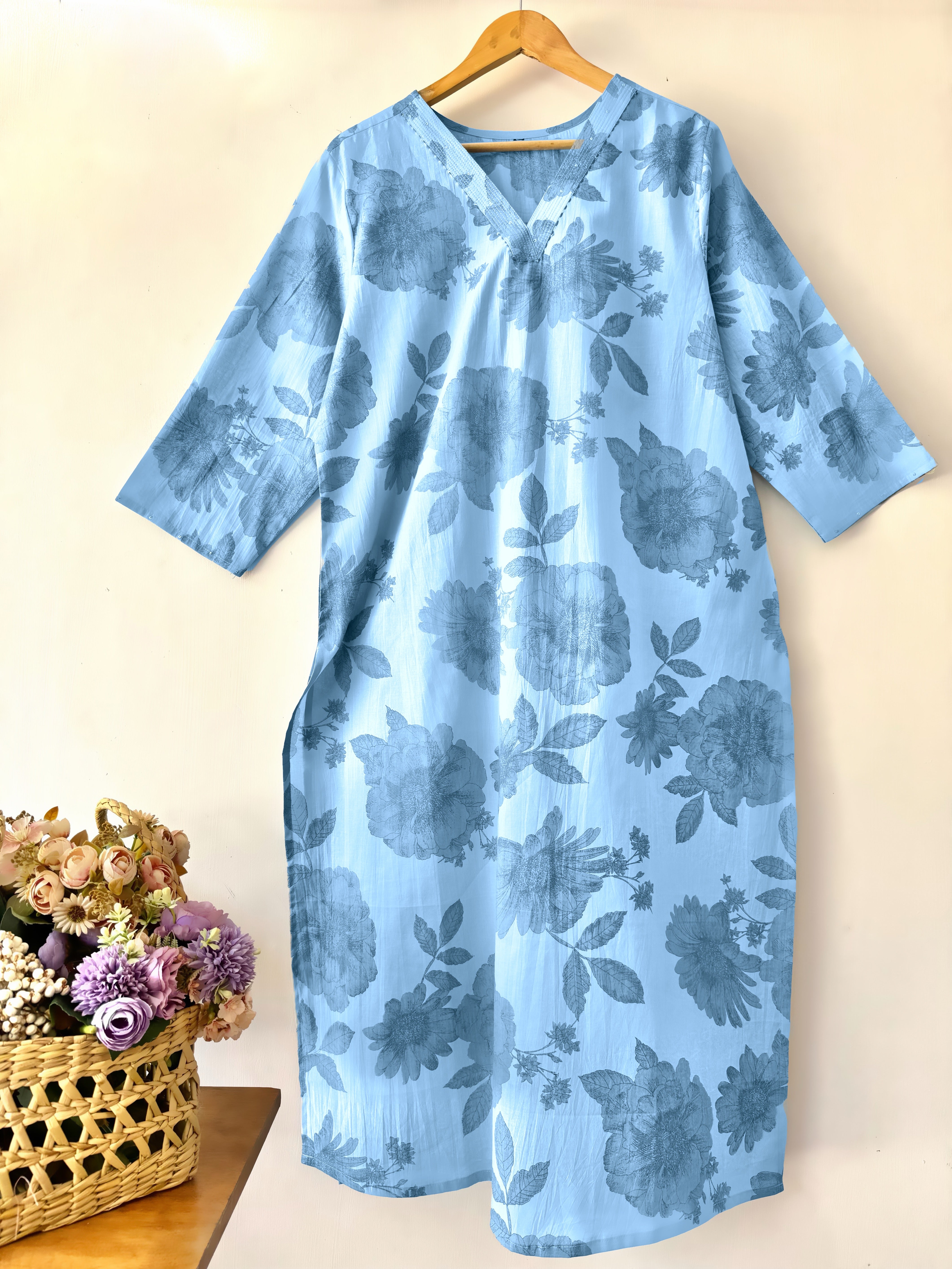 PLUS SIZE PURE COTTON KURTA