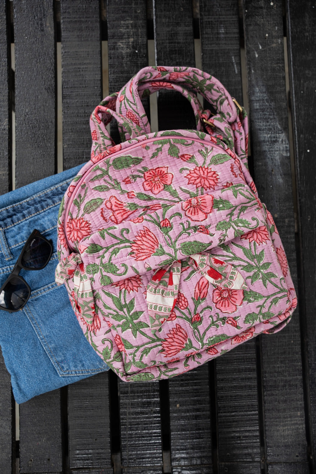 HAND BLOCK PRINTER BACKPACK