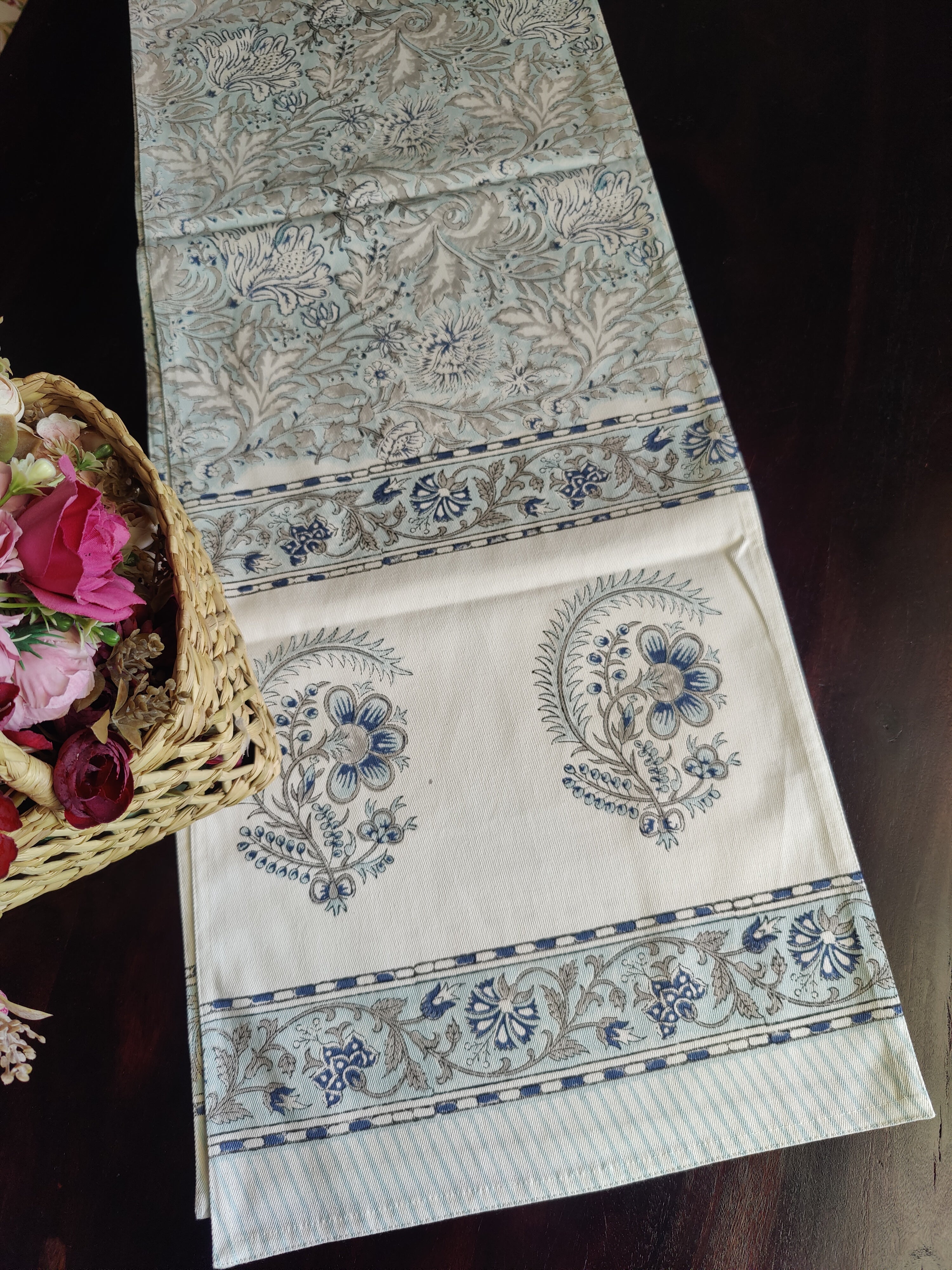 SIX SEATER HANDBLOCK PRINTED TABLE RUNNER