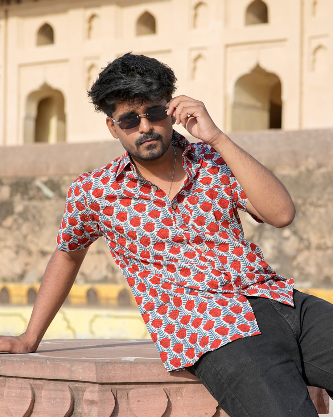 Indie thread half sleeve Men's Shirt