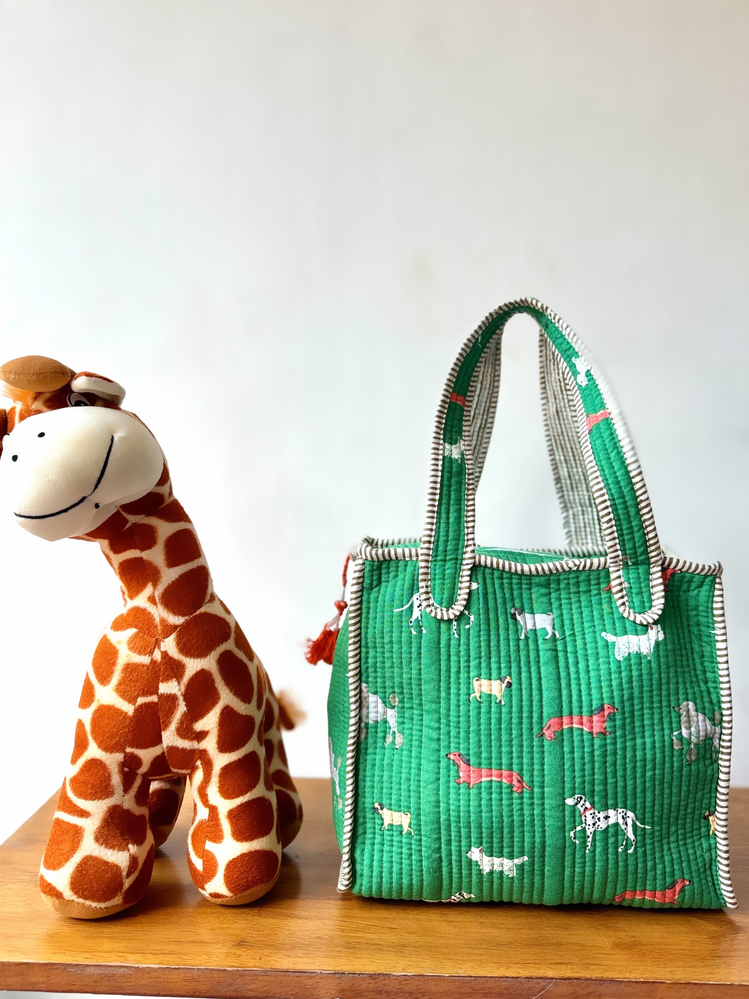 KIDS PRINT MINI TOTE BAG WITH ZIP