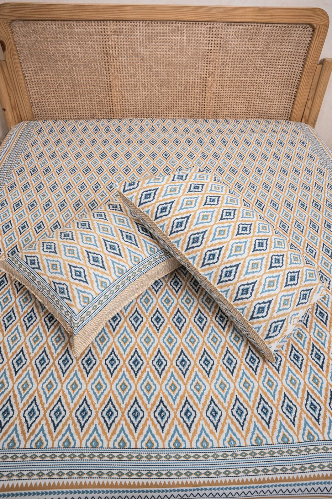 PURE COTTON BEDSHEET WITH TWO PILLOW CASES