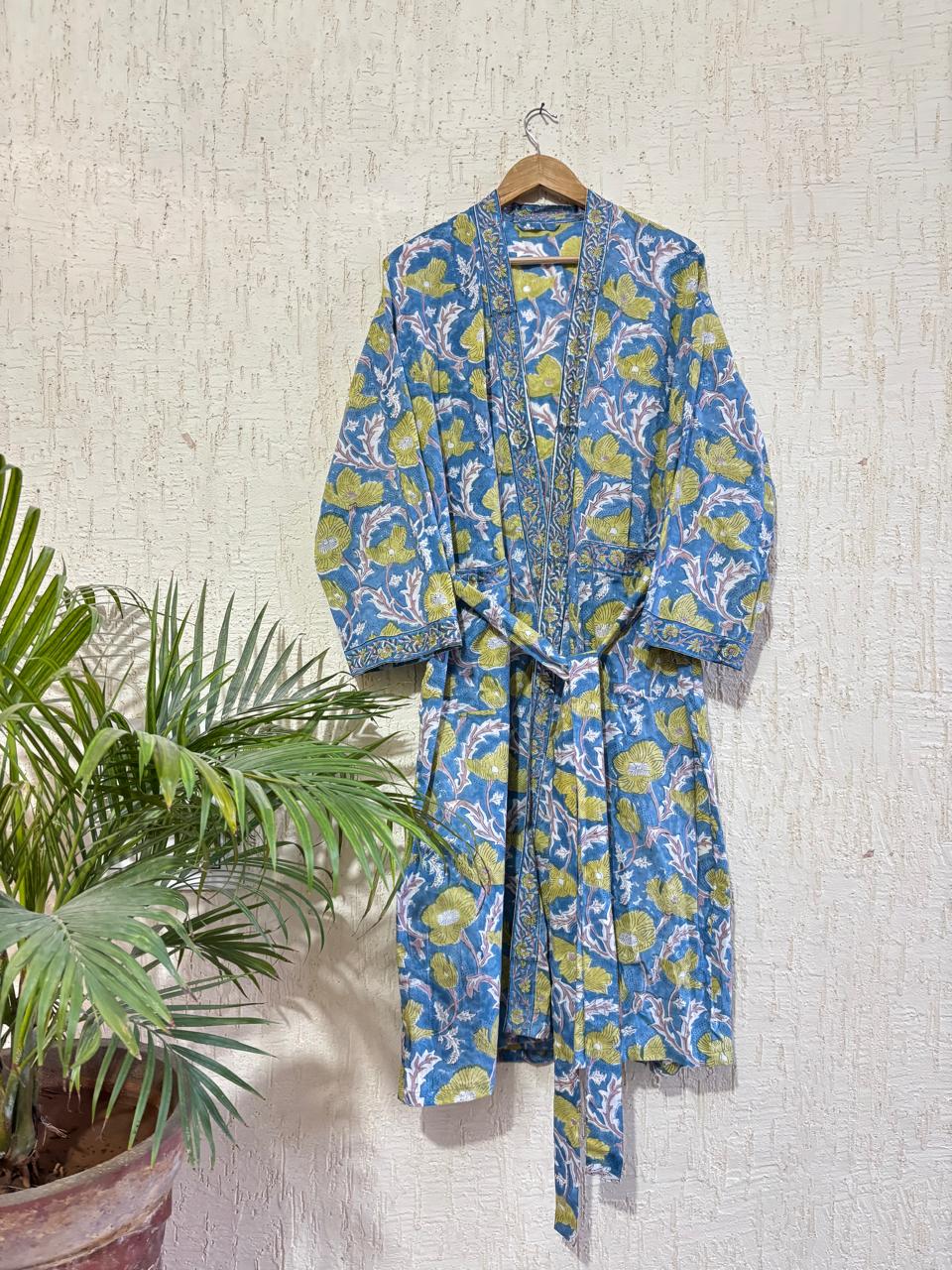 HAND BLOCK PRINTED COTTON KIMONOS