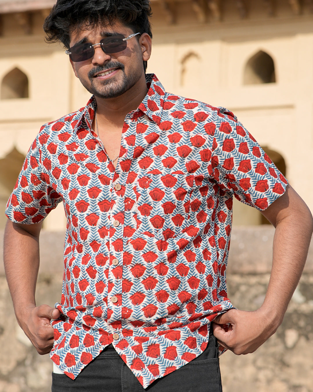 Indie thread half sleeve Men's Shirt