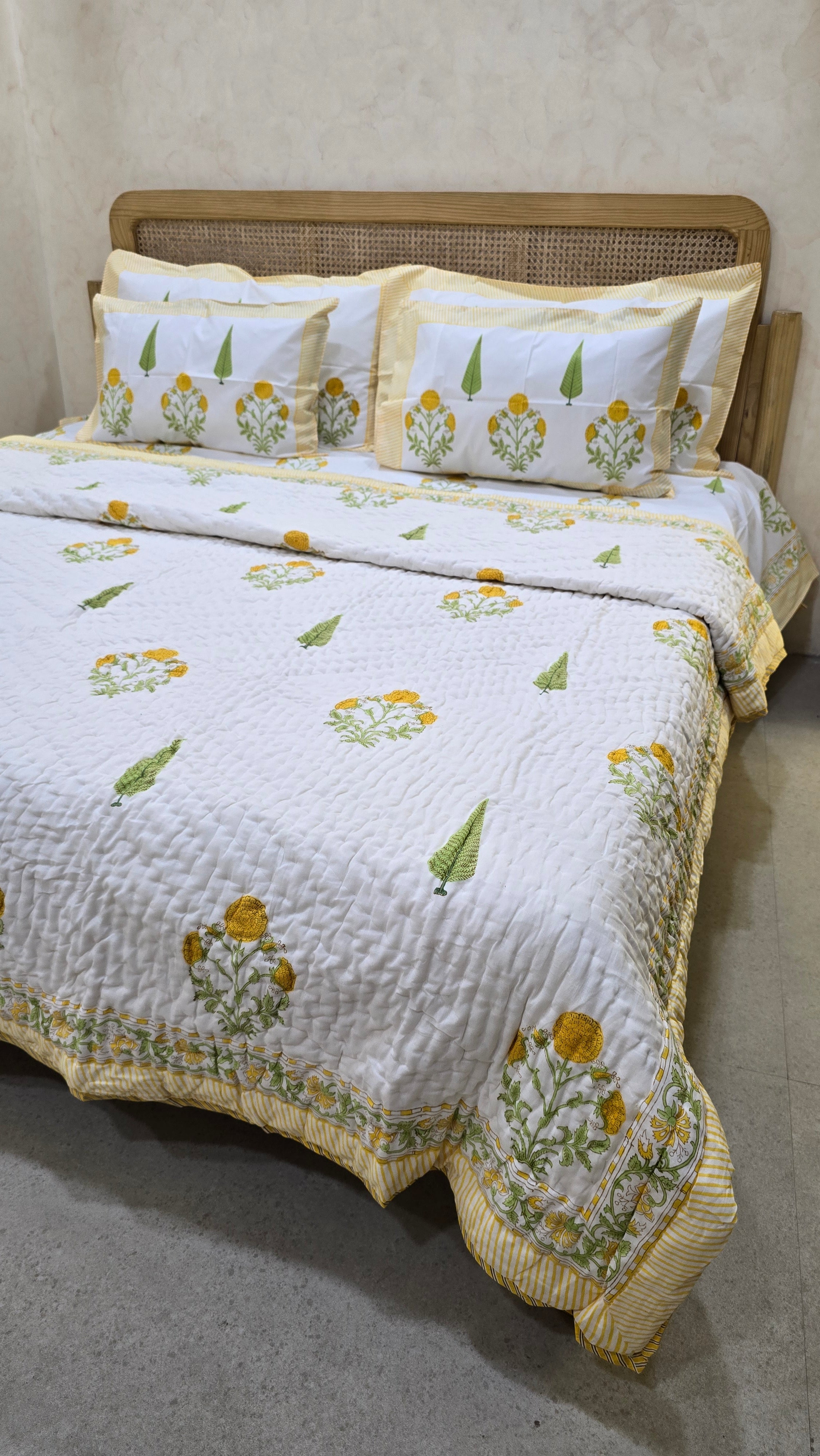 MARIGOLD HANDBLOCK PRINTED BEDDING