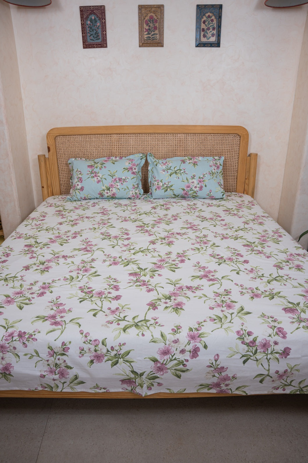 RANGMAHAL PURE COTTON BEDSHEET WITH TWO PILLOW CASES