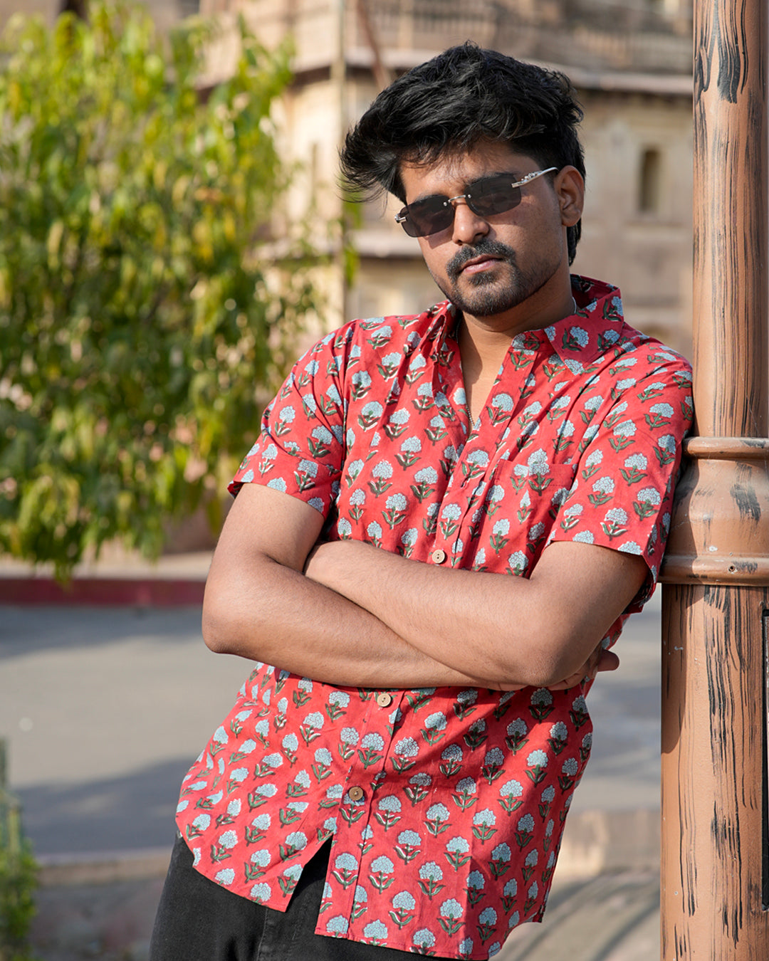 Heritage hues half sleeve Men's Shirt