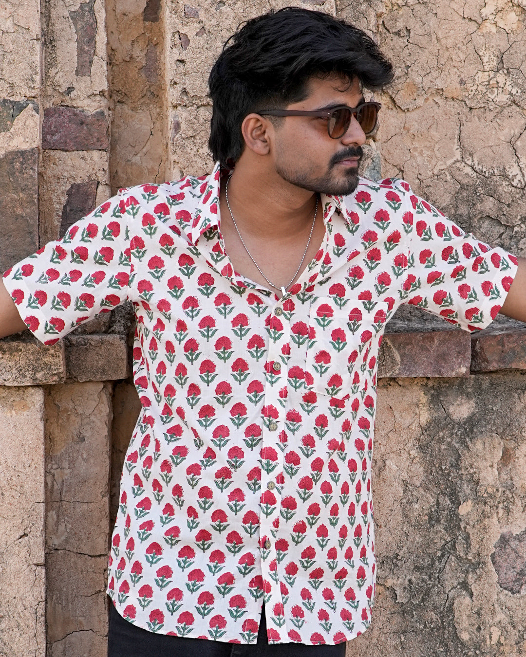 Block charm half sleeve Men's Shirt