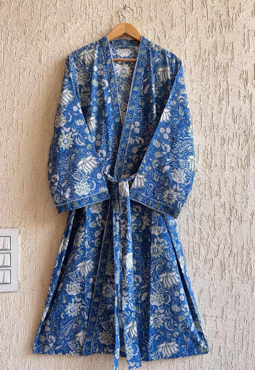 HAND BLOCK PRINTED COTTON KIMONOS