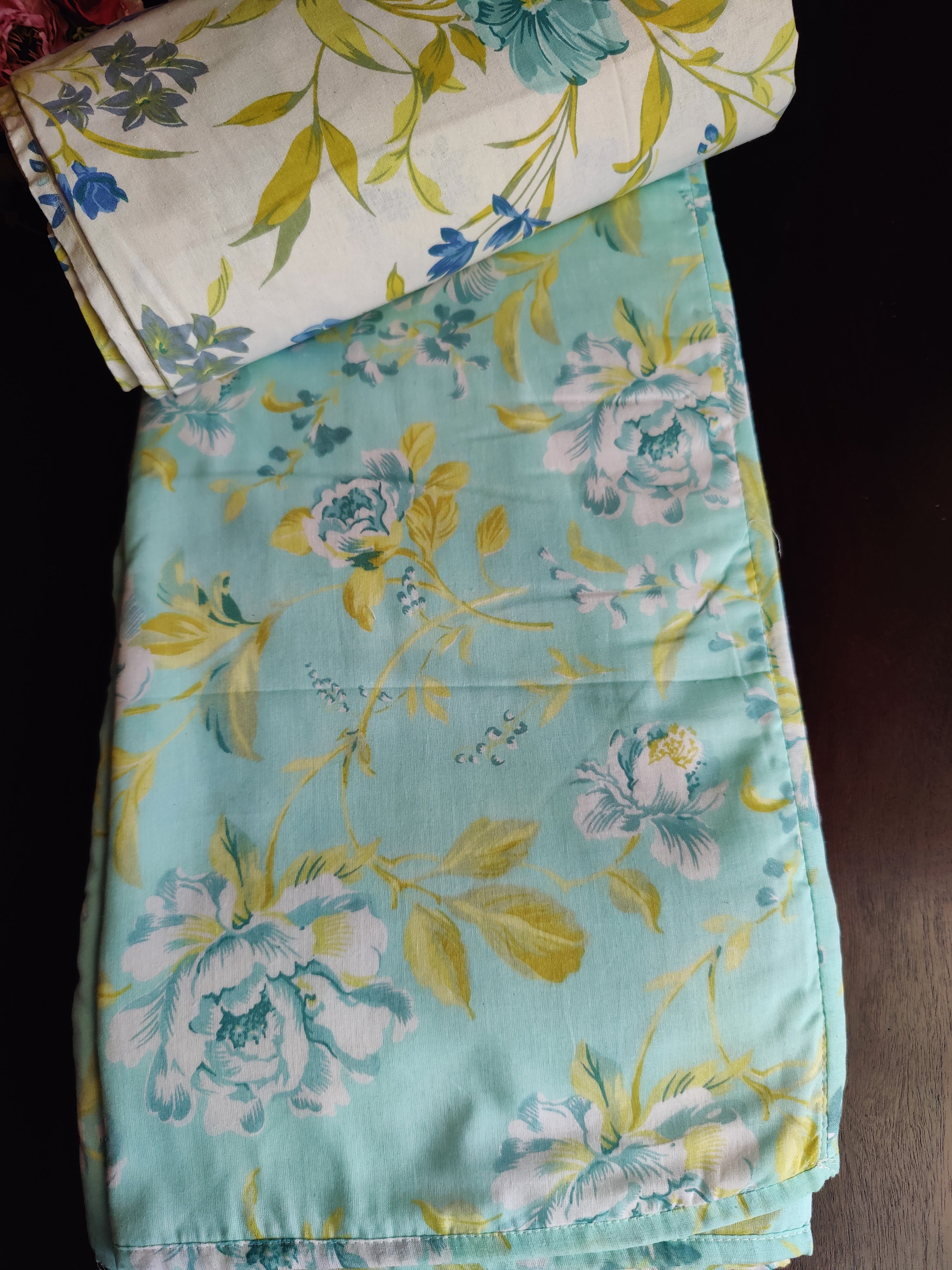 FLORAL SHALIMAR REVERSIBLE MULMUL DOHAR