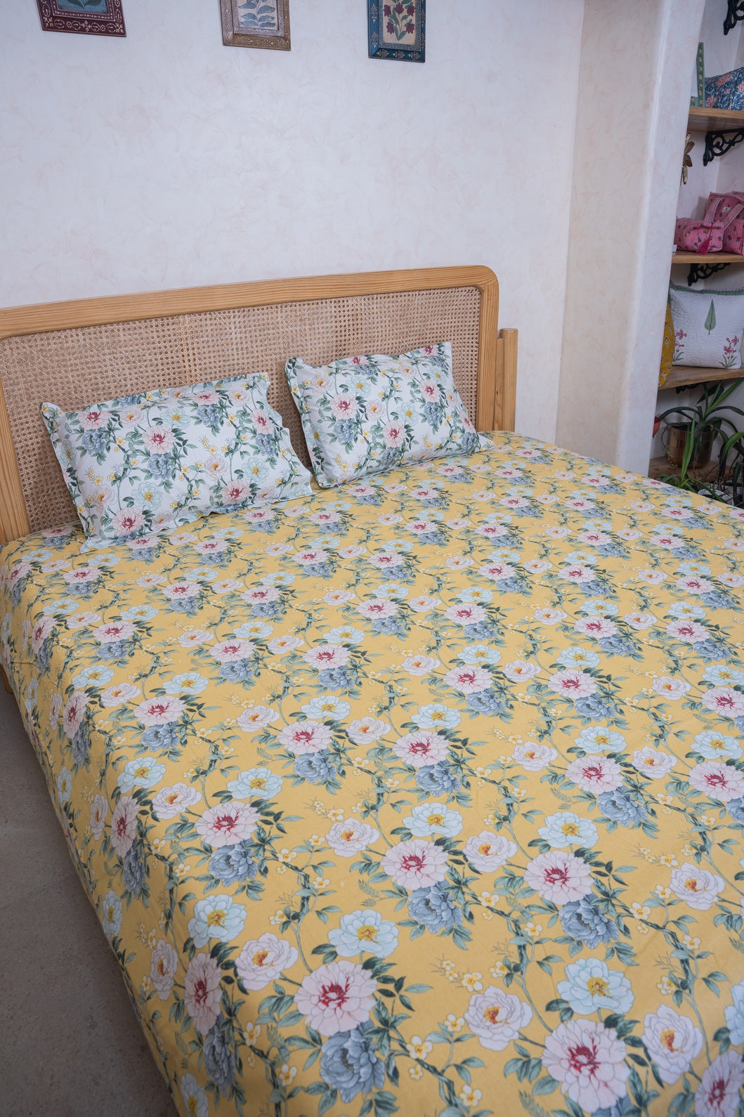 RANGMAHAL PURE COTTON BEDSHEET WITH TWO PILLOW CASES