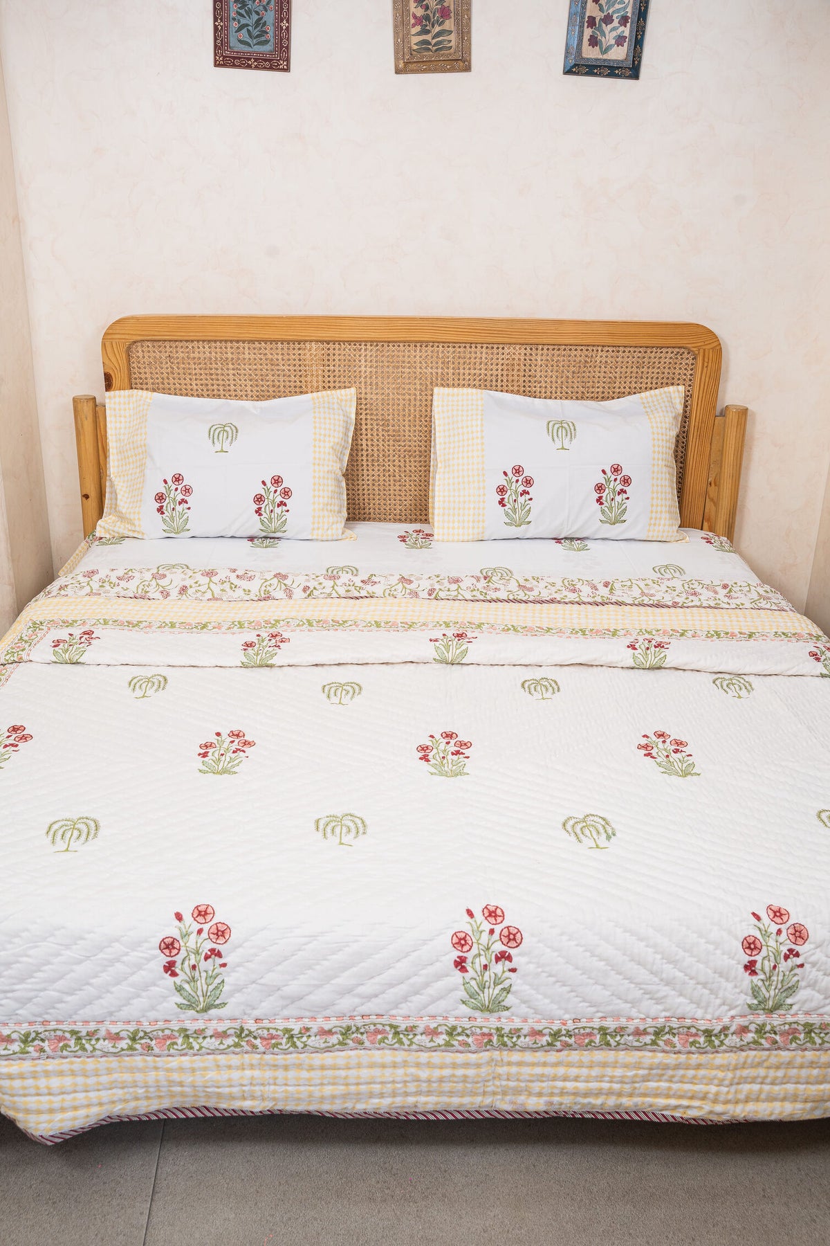 RUSTIC BLOOM HAND BLOCK PRINTED BEDDING
