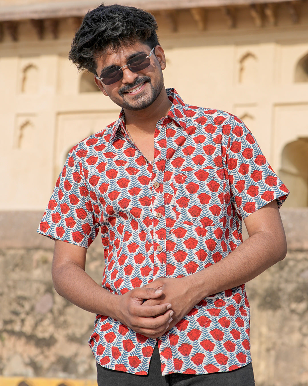 Indie thread half sleeve Men's Shirt