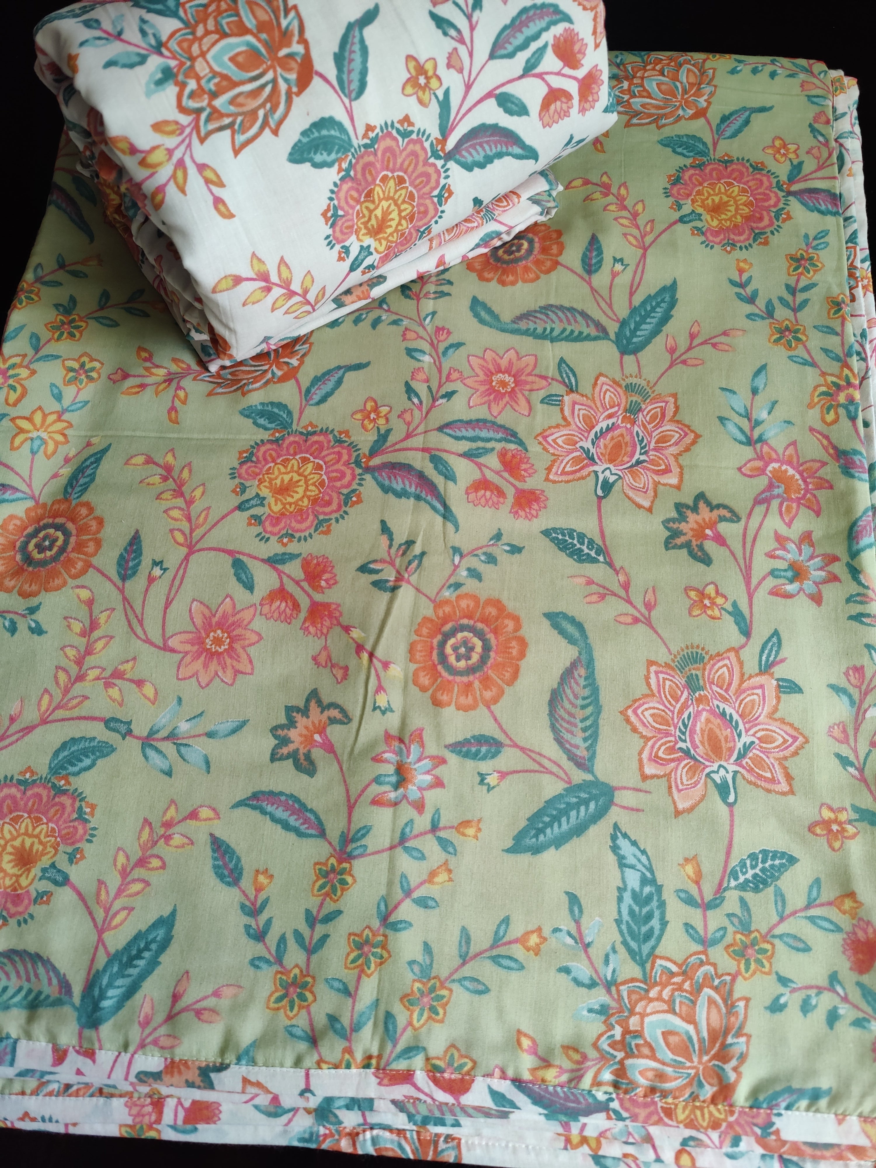 FLORAL SHALIMAR REVERSIBLE MULMUL DOHAR