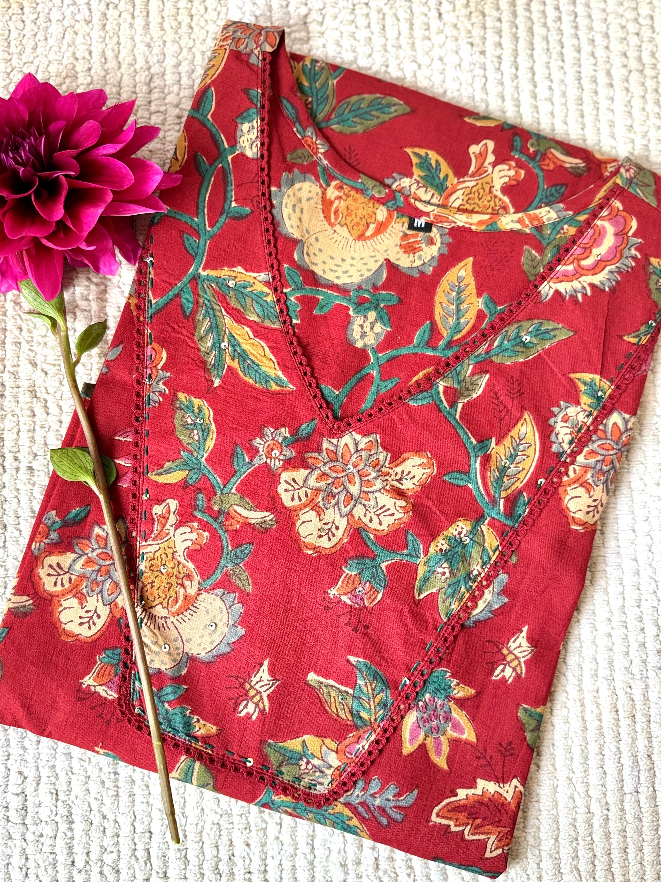 PURE COTTON STRAIGHT KURTA