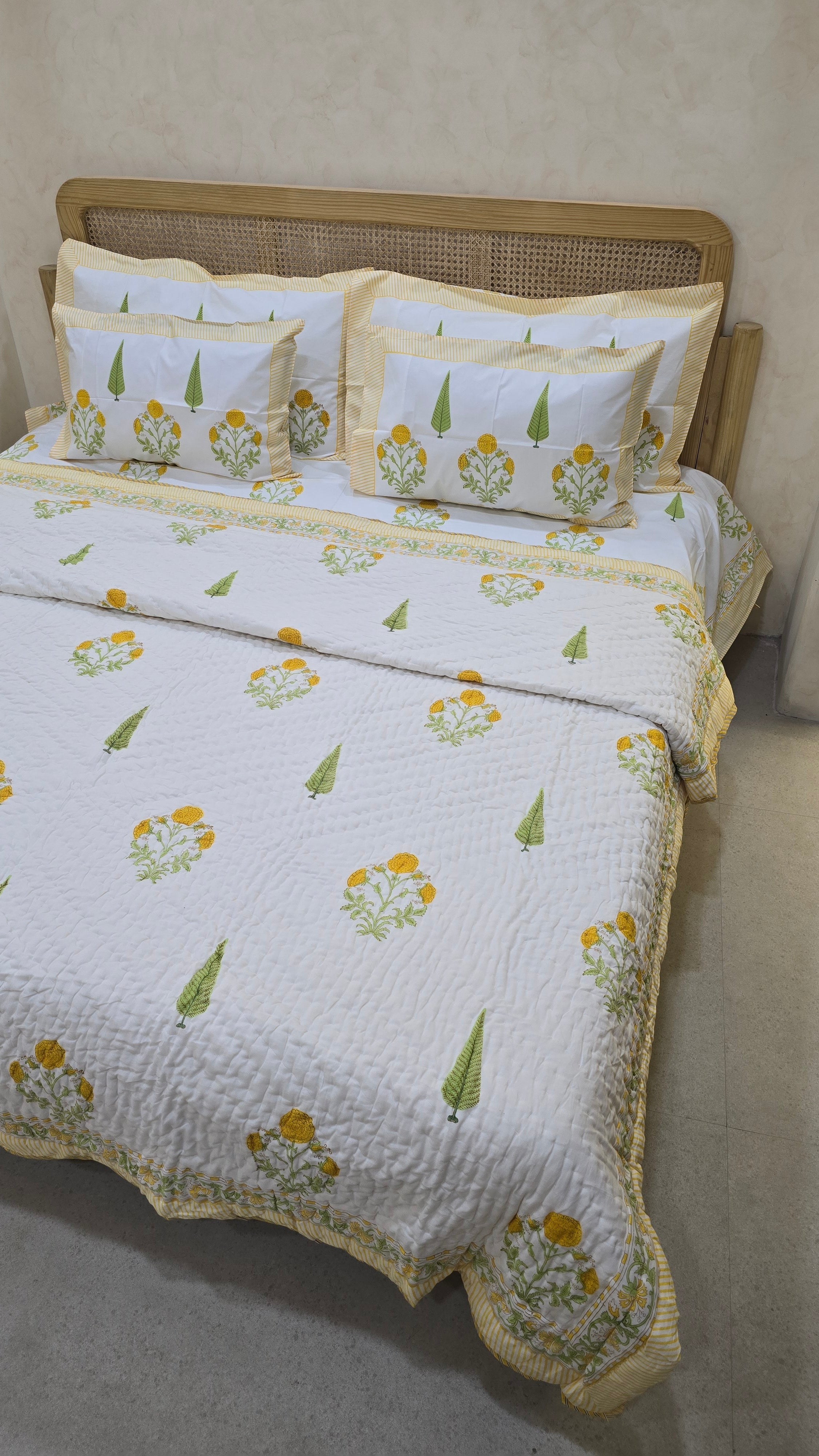 MARIGOLD HANDBLOCK PRINTED BEDDING