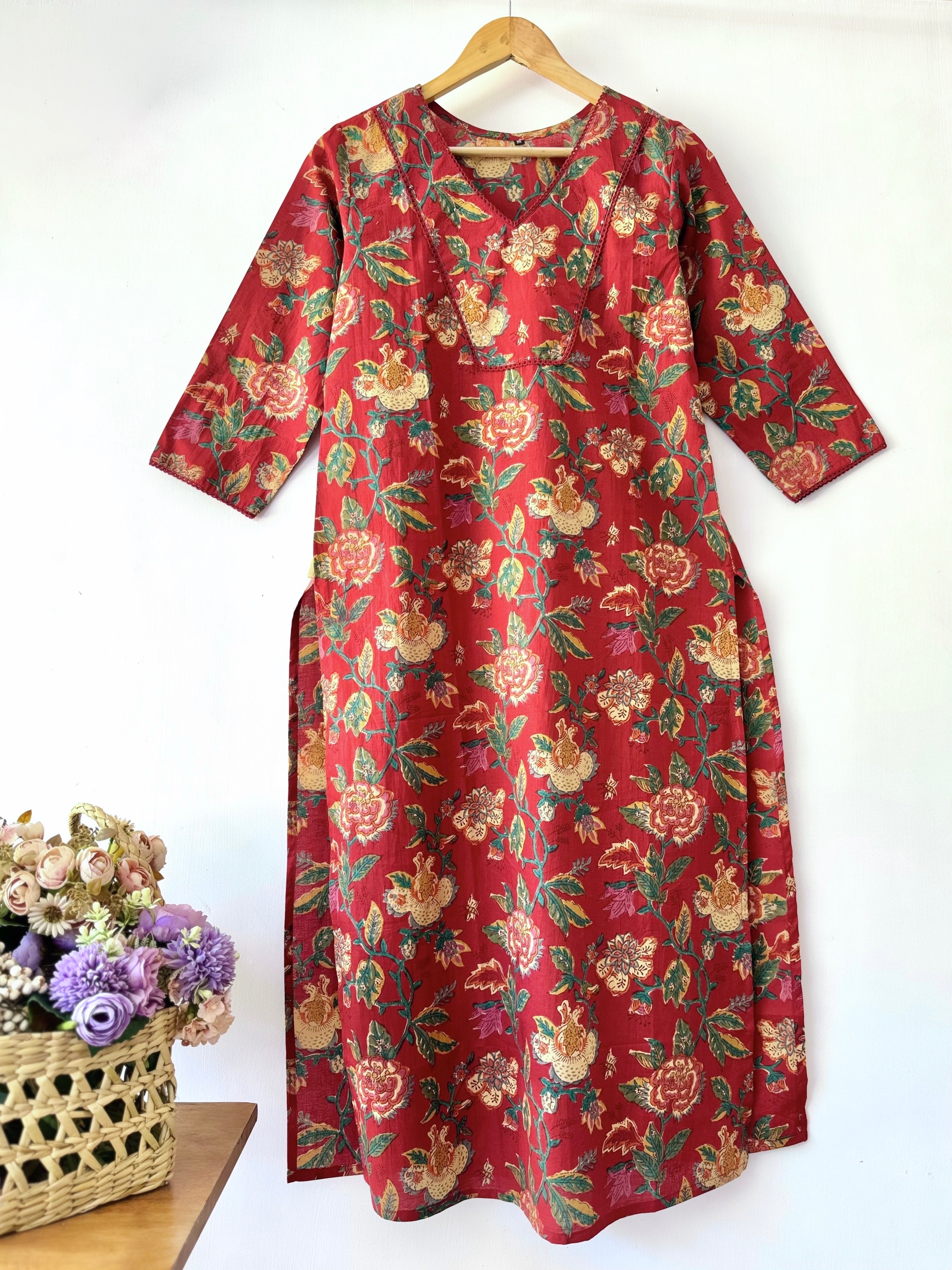 PURE COTTON STRAIGHT KURTA