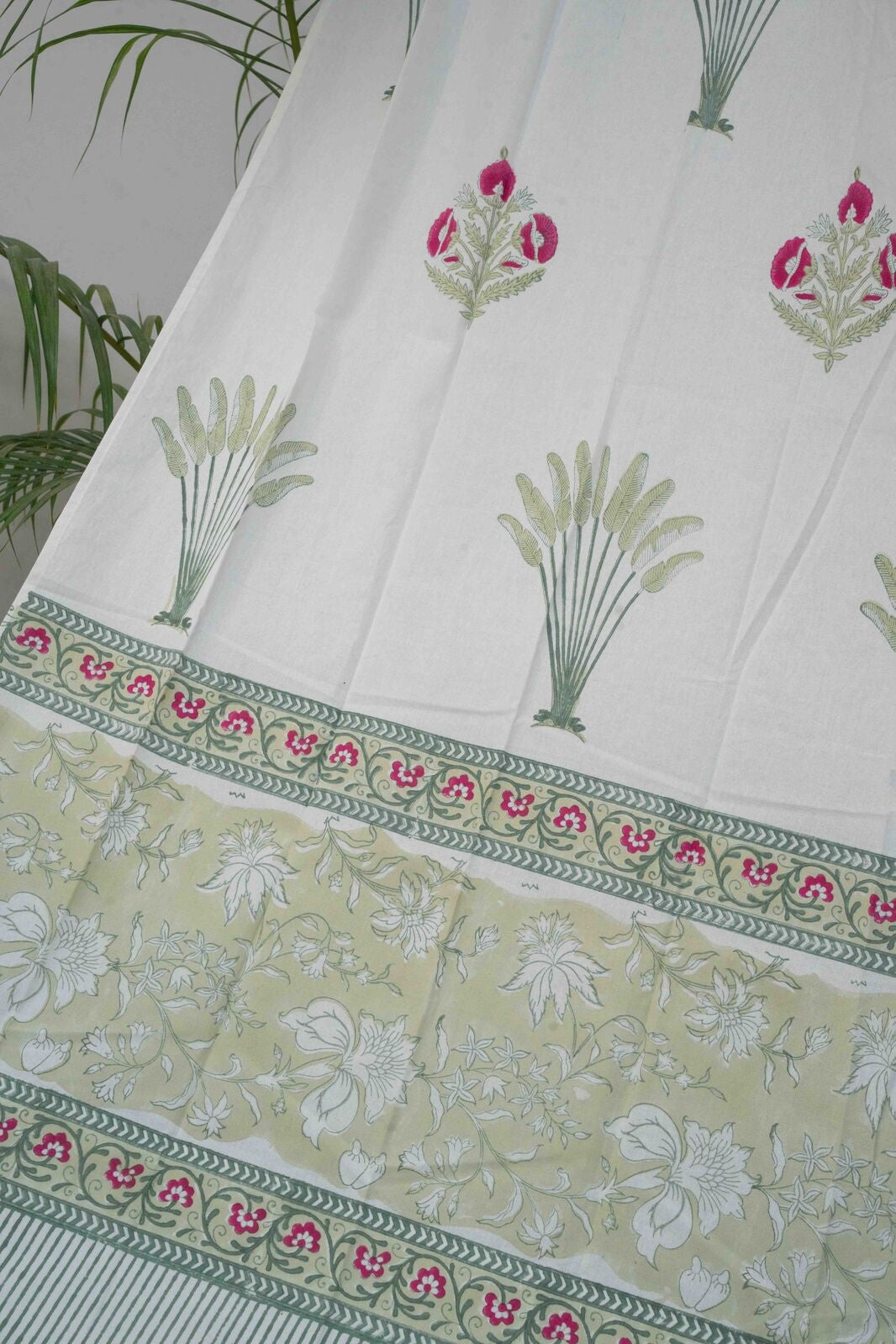 PARIZA LIGHT HANDBLOCK PRINTED CURTAIN