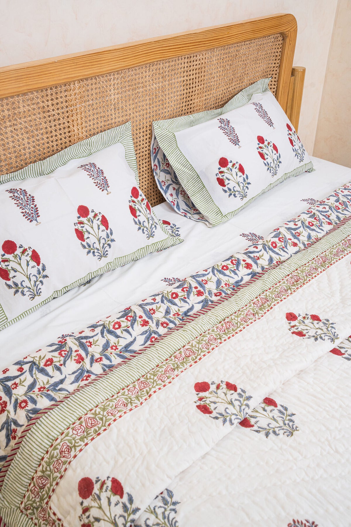 PETALS & POETRY HAND BLOCK PRINTED BEDDING