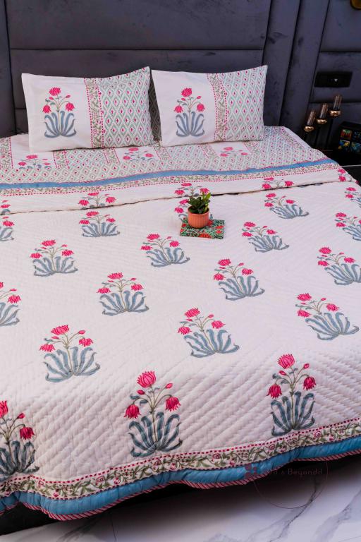 KANTARA HANDBLOCK PRINTED SINGLE QUILT